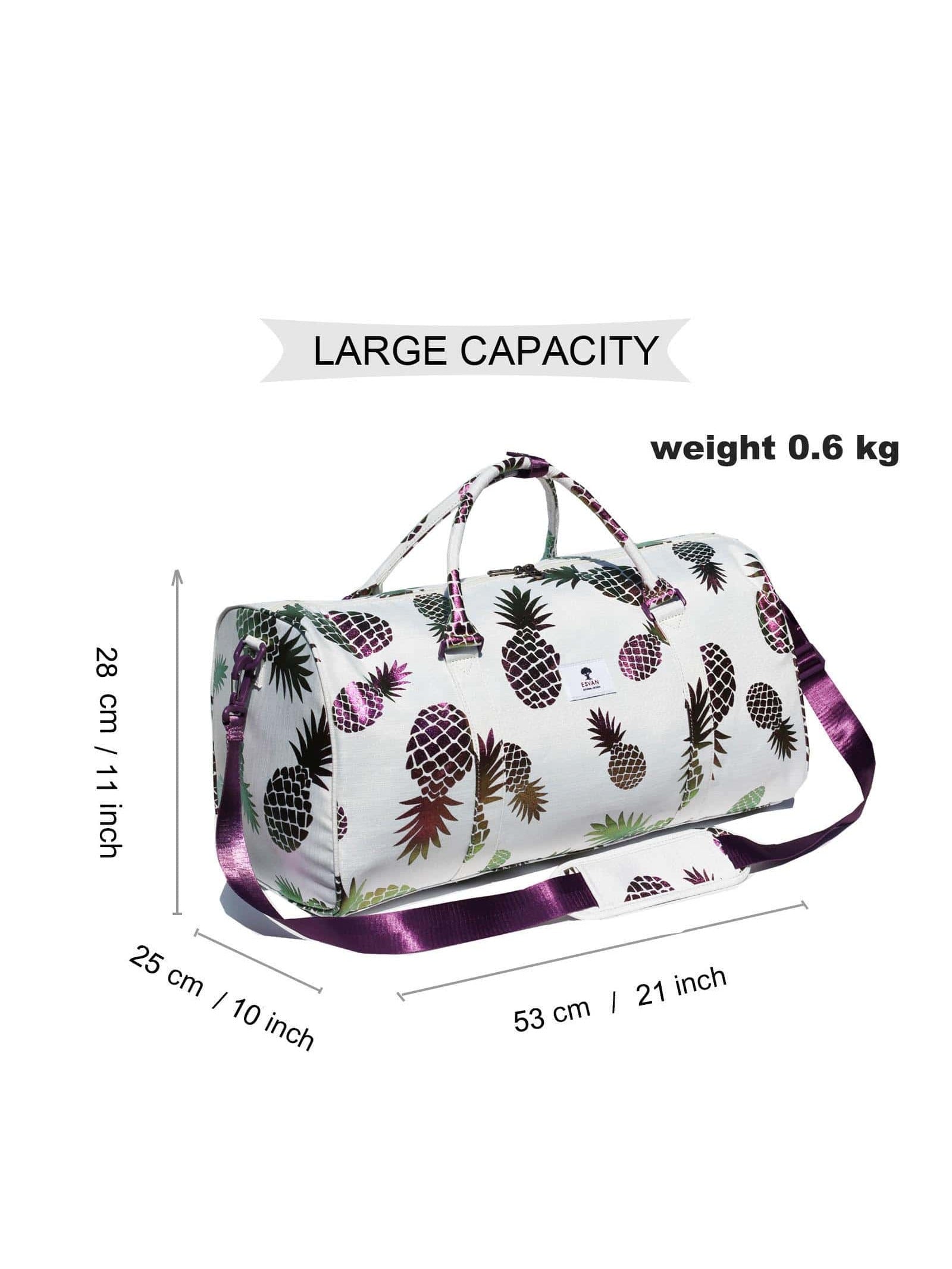 Original Floral Water Resistant Duffel Bag Gym bag Weekender Travel Bag for Gym Beach Travel School Daily Bags