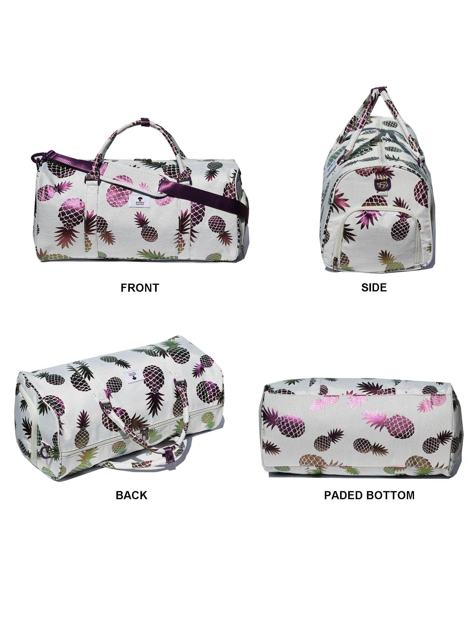 Original Floral Water Resistant Duffel Bag Gym bag Weekender Travel Bag for Gym Beach Travel School Daily Bags