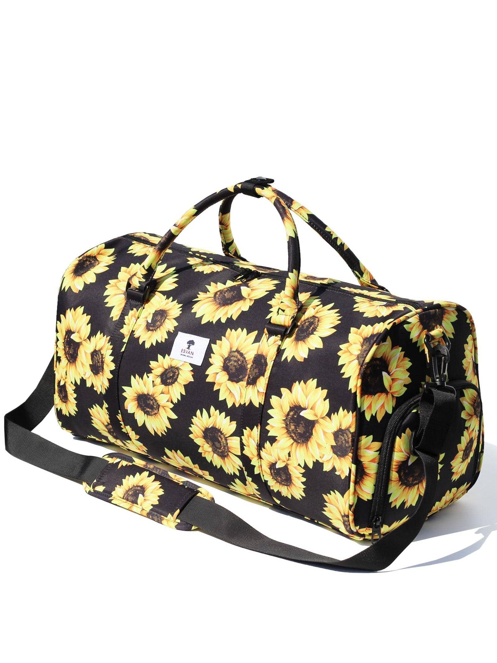 Original Floral Water Resistant Duffel Bag Gym bag Weekender Travel Bag for Gym Beach Travel School Daily Bags