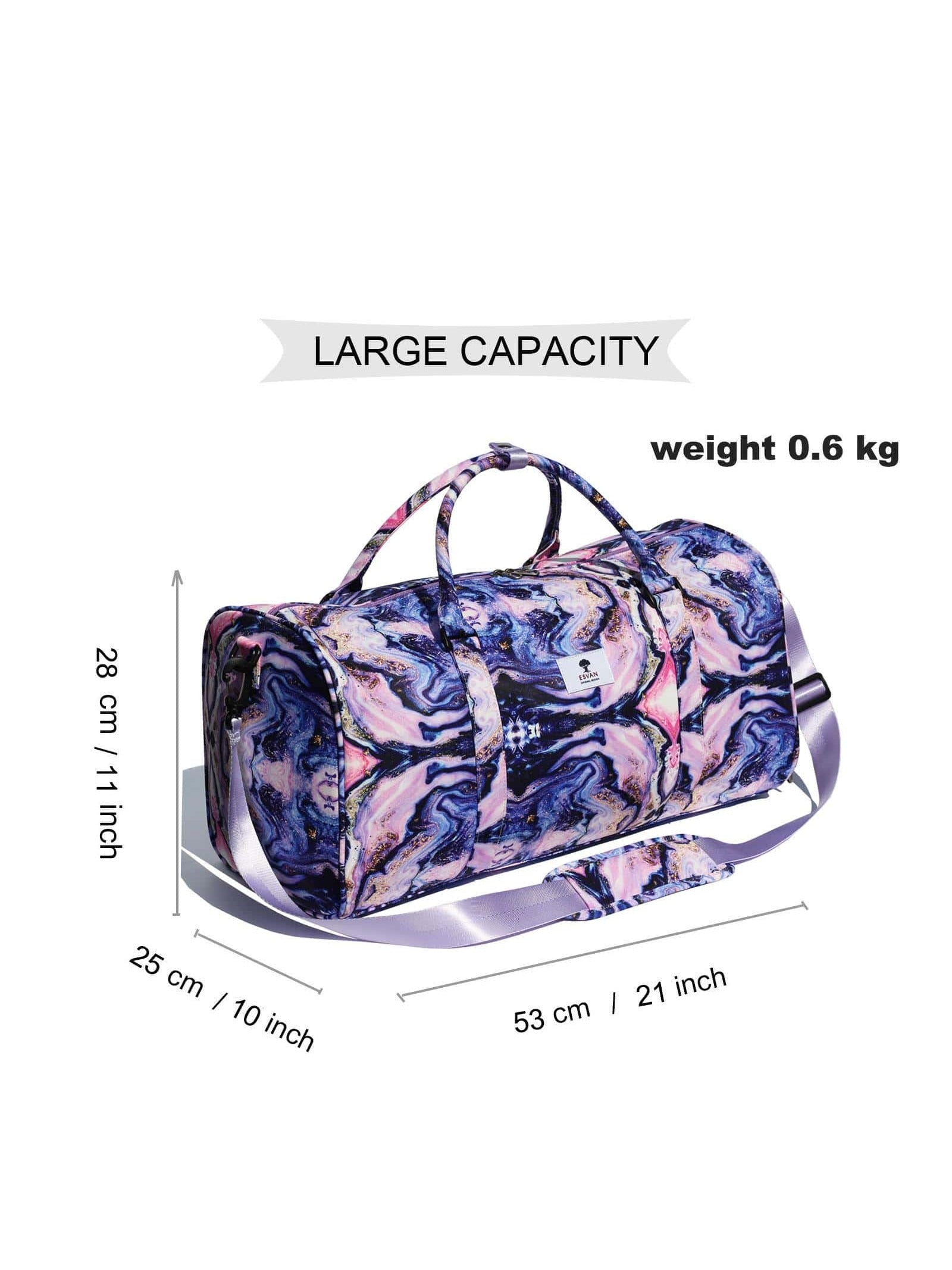 Original Floral Water Resistant Duffel Bag Gym bag Weekender Travel Bag for Gym Beach Travel School Daily Bags