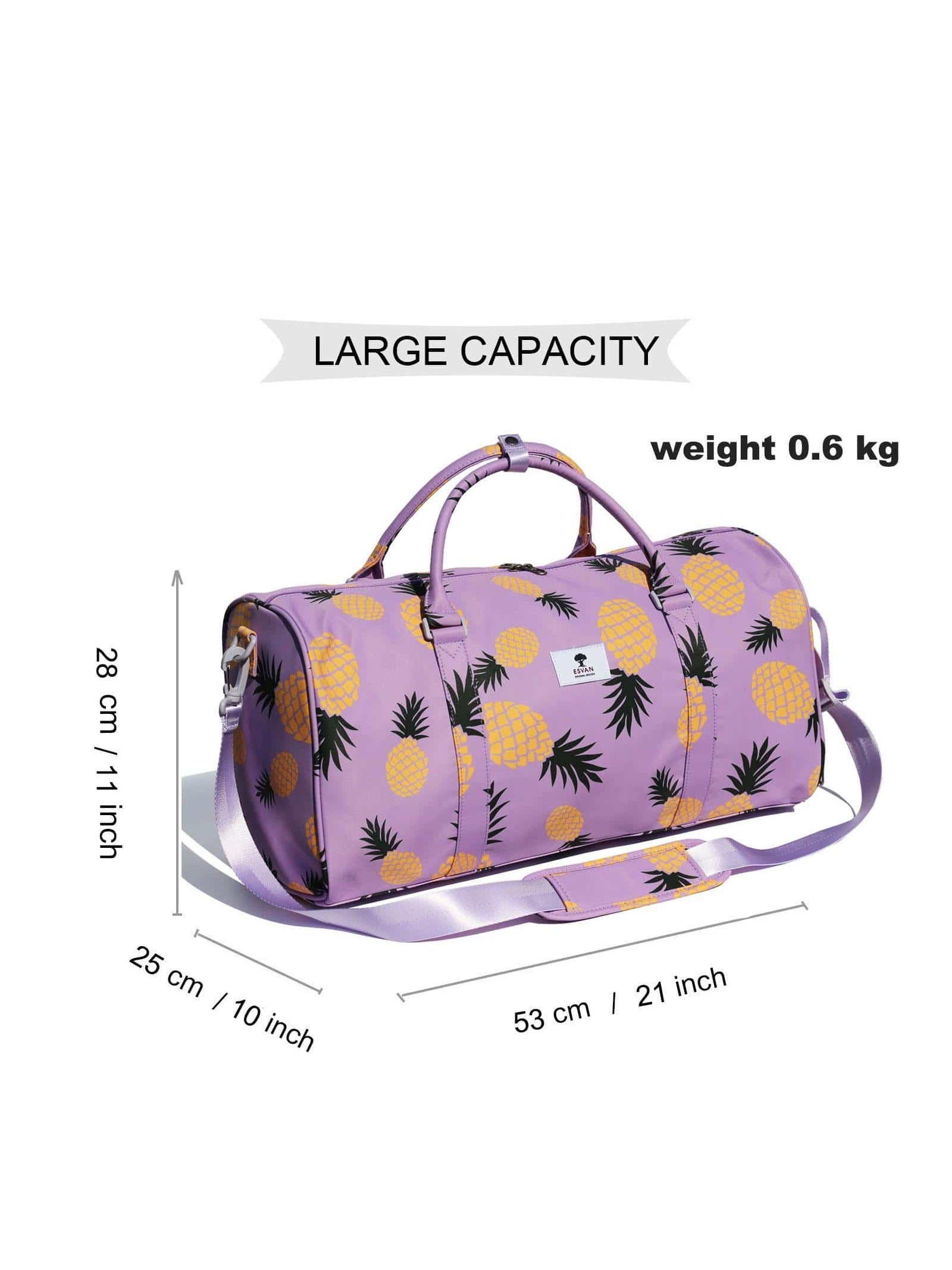 Original Floral Water Resistant Duffel Bag Gym bag Weekender Travel Bag for Gym Beach Travel School Daily Bags