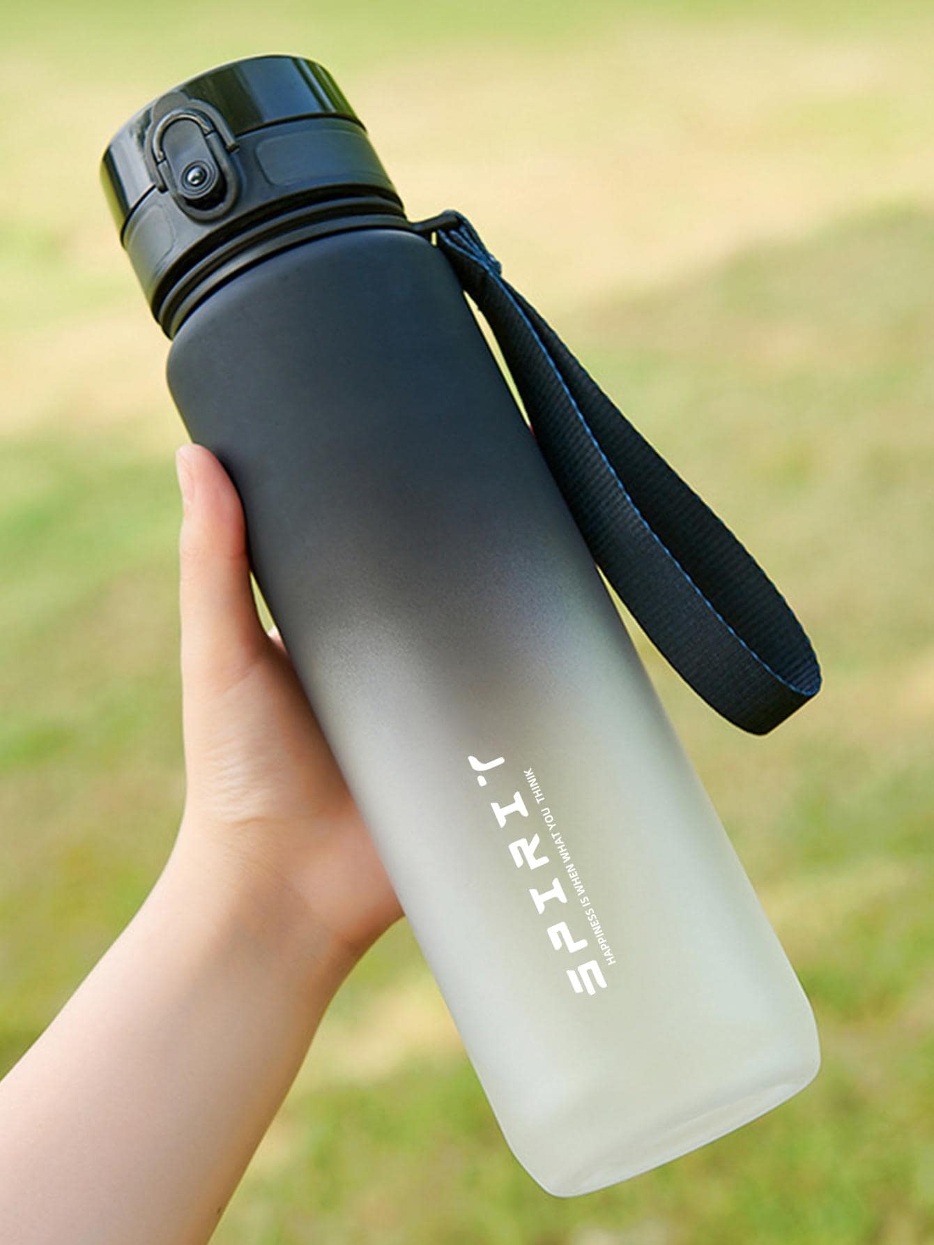 1PC 500ml, 650ml, 1000ml Large Capacity Plastic Gradient Water Cup, Outdoor Sports Water Cup, Direct Drinking Water Bottle For Easy Handling