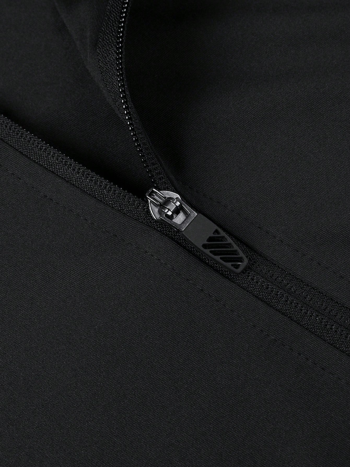 Manfinity Fitness Boyfriend Style Men Letter Zip Up Hooded Sports Jacket Workout Tops Casual Plain Long Sleeve Jacket Jogger Sport Jacket Black Zip Upgym Zip Upblack Zip Up Hoodiejacket For Men Hoodiemen Jacket Hoodie