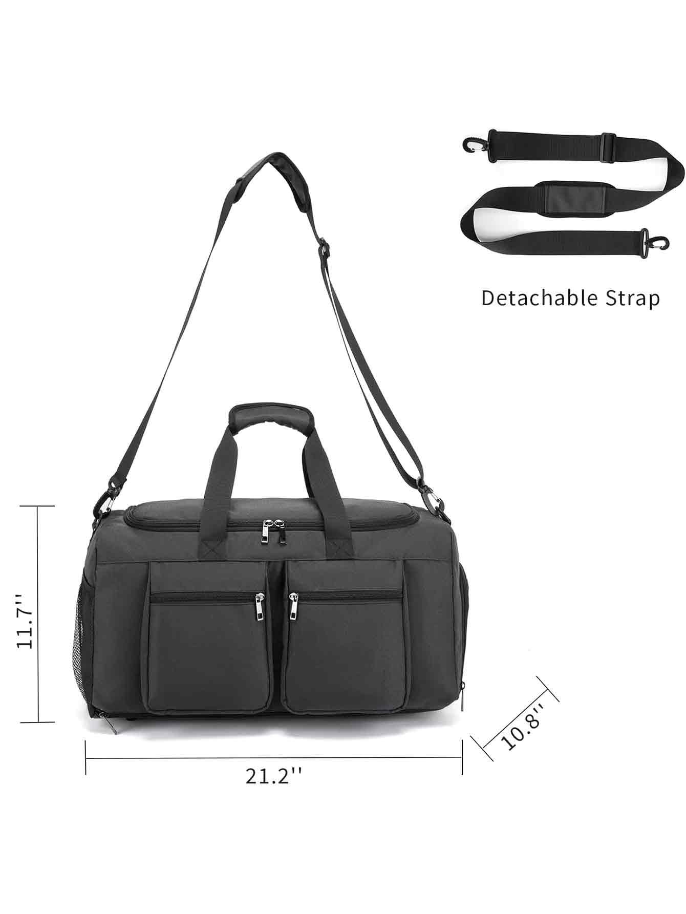 Sports Gym Bag, Travel Weekender Bag For Men Women Duffel Bag With Wet Pocket Large Overnight Bag