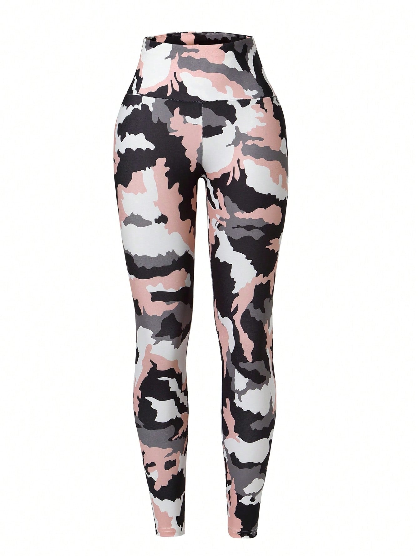 SHEIN Sport Studio 3Pcs Camo Print Twist Front Sports Set Gym Clothes Workout Clothes