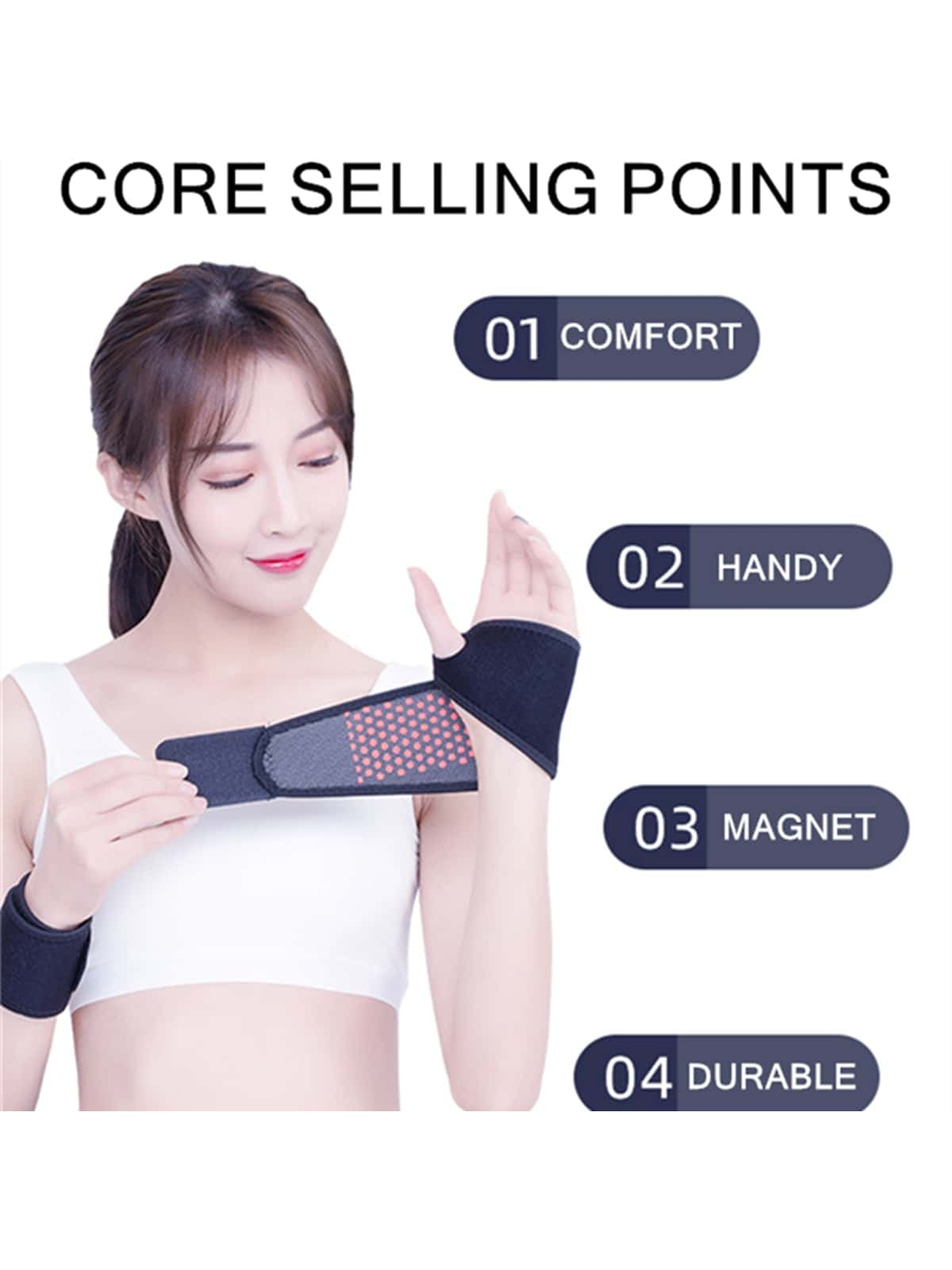 Self Heating Wristbands Magnetic Sports Support Warm Compression Male Female Mouse Hand Wrist Protectors