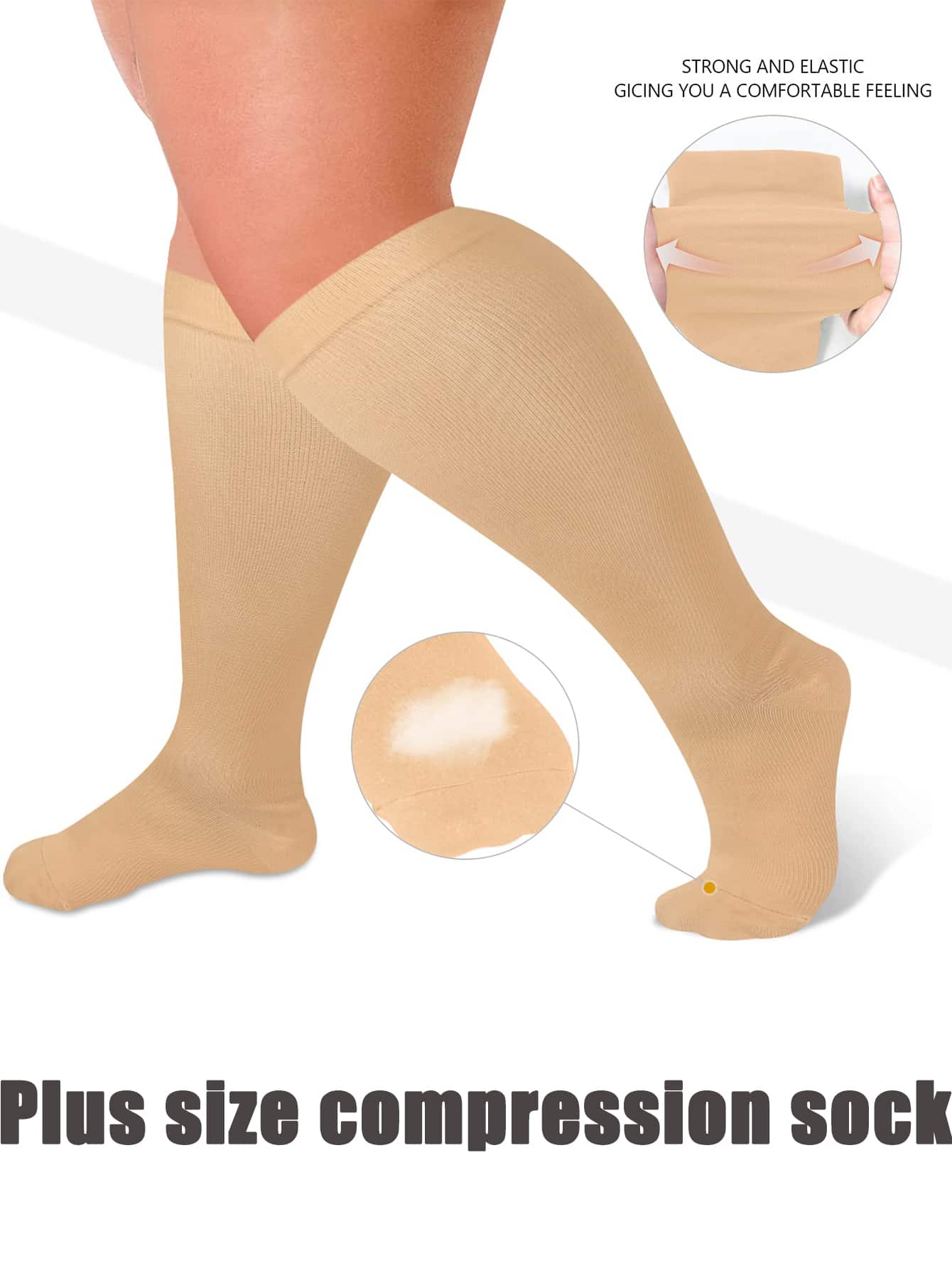 Plus Size Copper Sports Compression Socks For Women Pregnancy