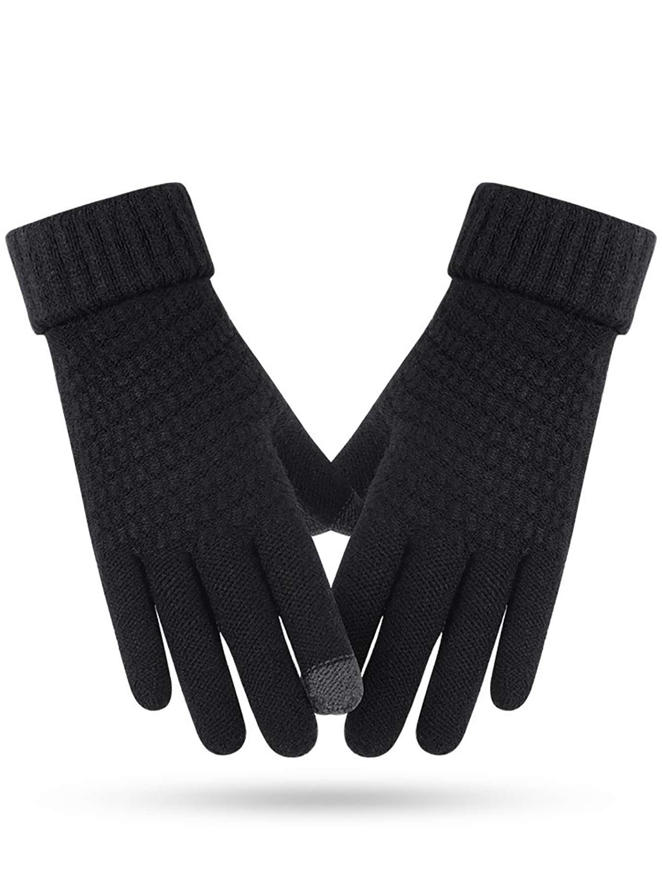 4 Pairs Women's Winter Touchscreen Gloves With Wool Lining Knit Gloves And Elastic Cuffs, Warm And Convenient For Texting