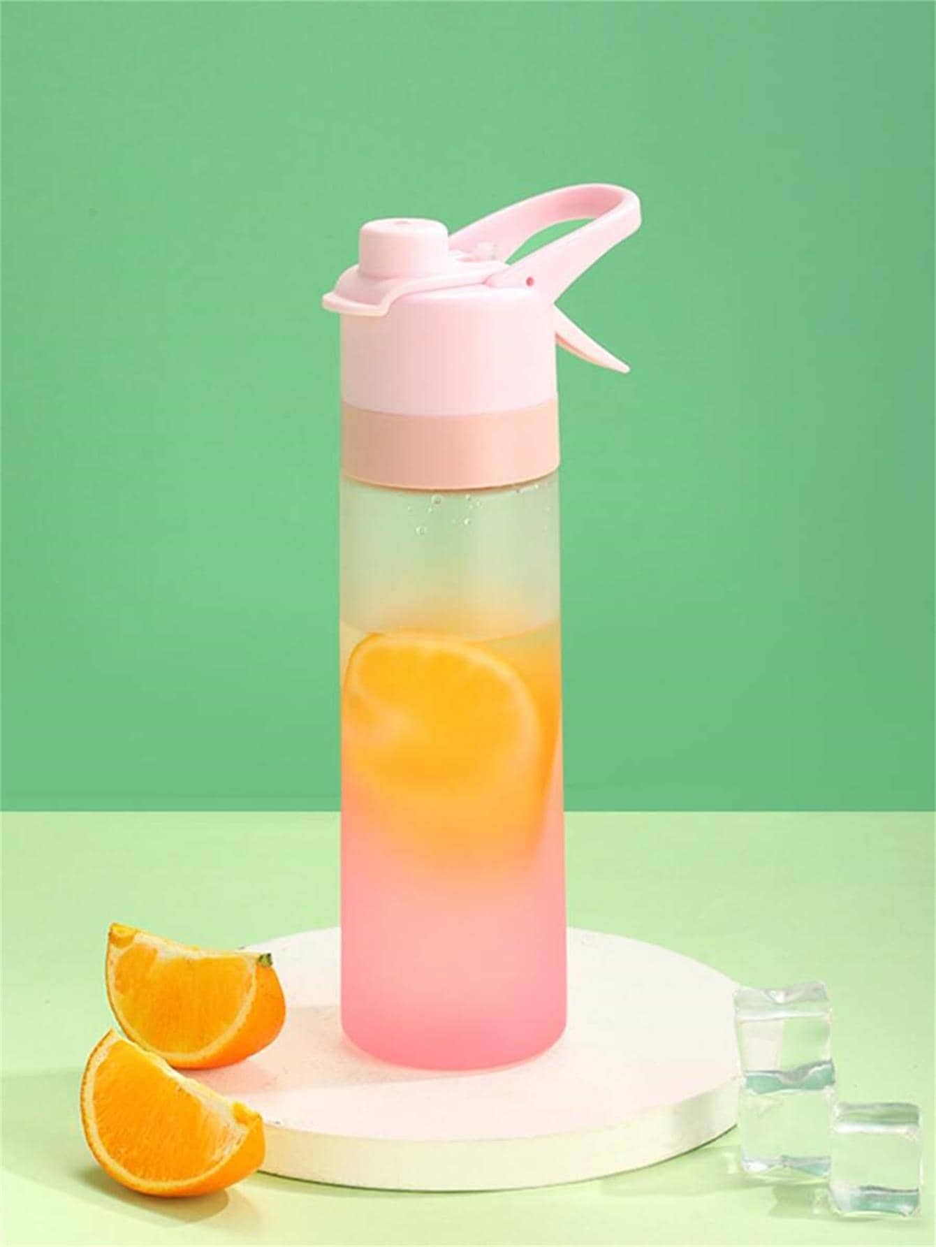 1PC 650ml girl's water bottle Outdoor sports fitness water cup Large capacity spray bottle beverage travel bottle