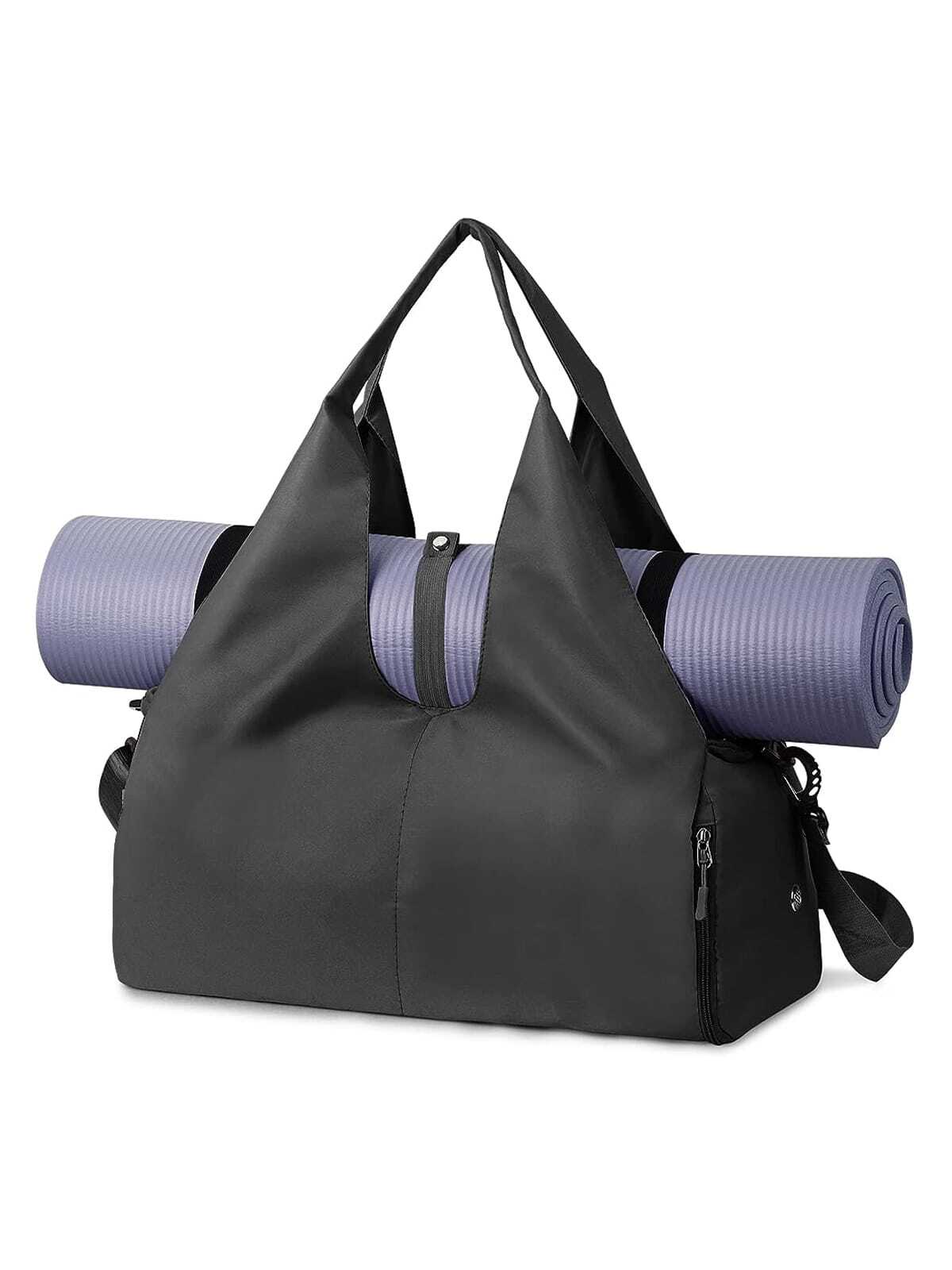 Gym Bag Travel Bag Women Men Travel Duffel Bag With Shoes Compartment Sports Gym Tote Bag Weekend Bag Overnight Bag Yoga Mat Bag For Swimming, Basketball Pink