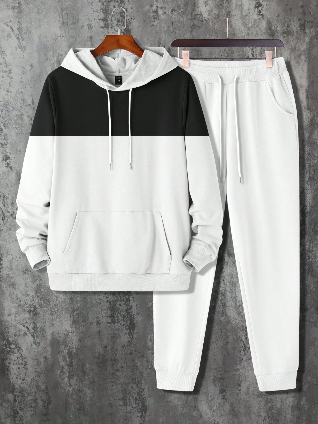 Manfinity Homme Men Two Tone Drawstring Hoodie