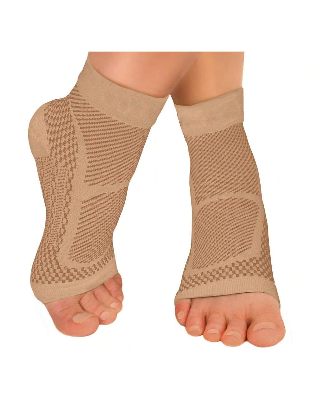 1 Pair Sport Compression Socks, 20-30 MmHg Foot Compression Sleeves For Ankle/Heel Support