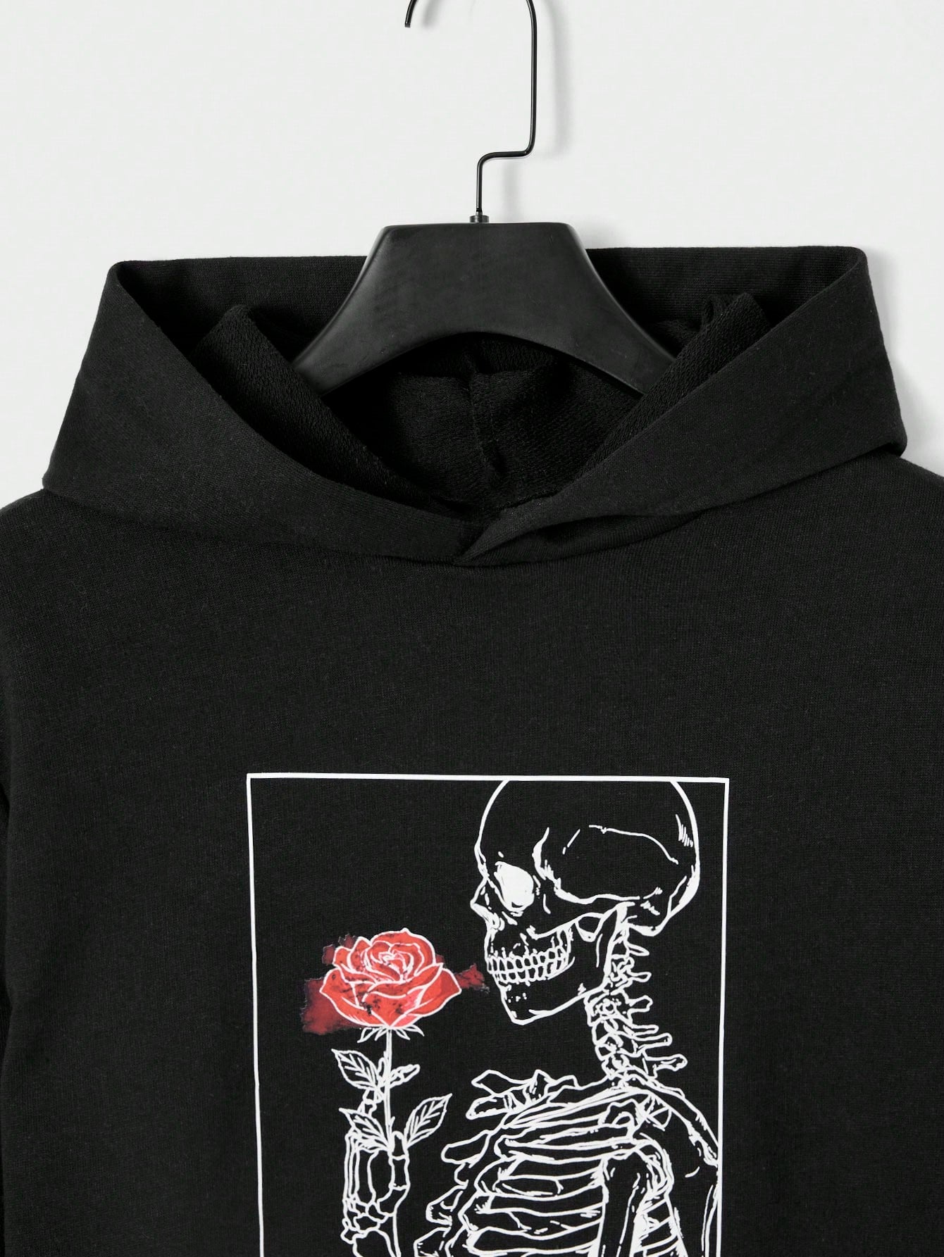 Men Skeleton Print Hoodie