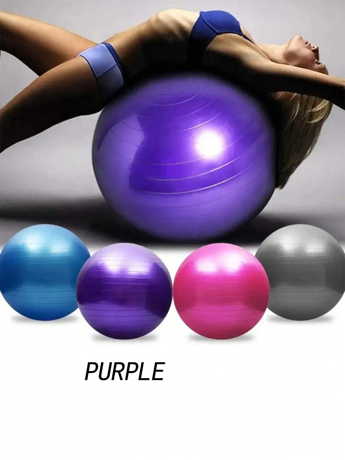 1pc Thickened Anti-Slip Explosion-Proof Yoga Ball (45cm/17.72in) With Pump, For Pilates, Physical, And Core Balance Training - Perfect For Home Gym And Office Use