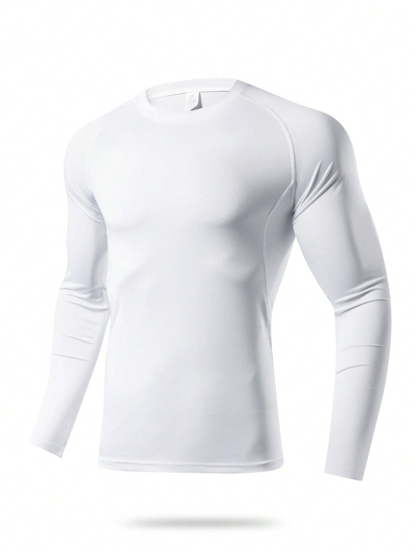 1pc Men's Compression Long Sleeve Fitness Top, Sweat-Wicking High Elasticity Base Layer For Core Workout