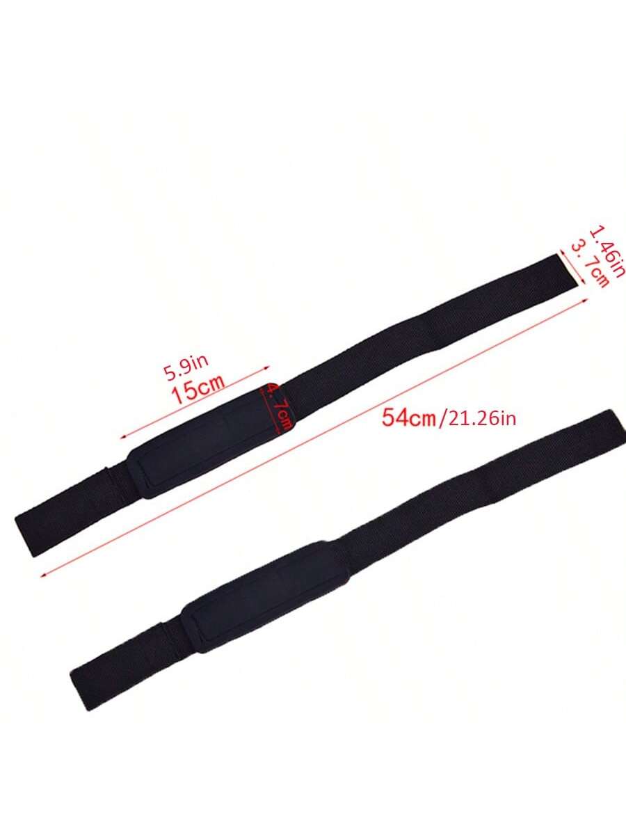 1pair Black Weightlifting Adjustable Wrist Strap Wrist Protector Bodybuilding Grip Strap Band Anti-Skid Lifting Strap Dumbbel Belt Gym Equipment Strength Training