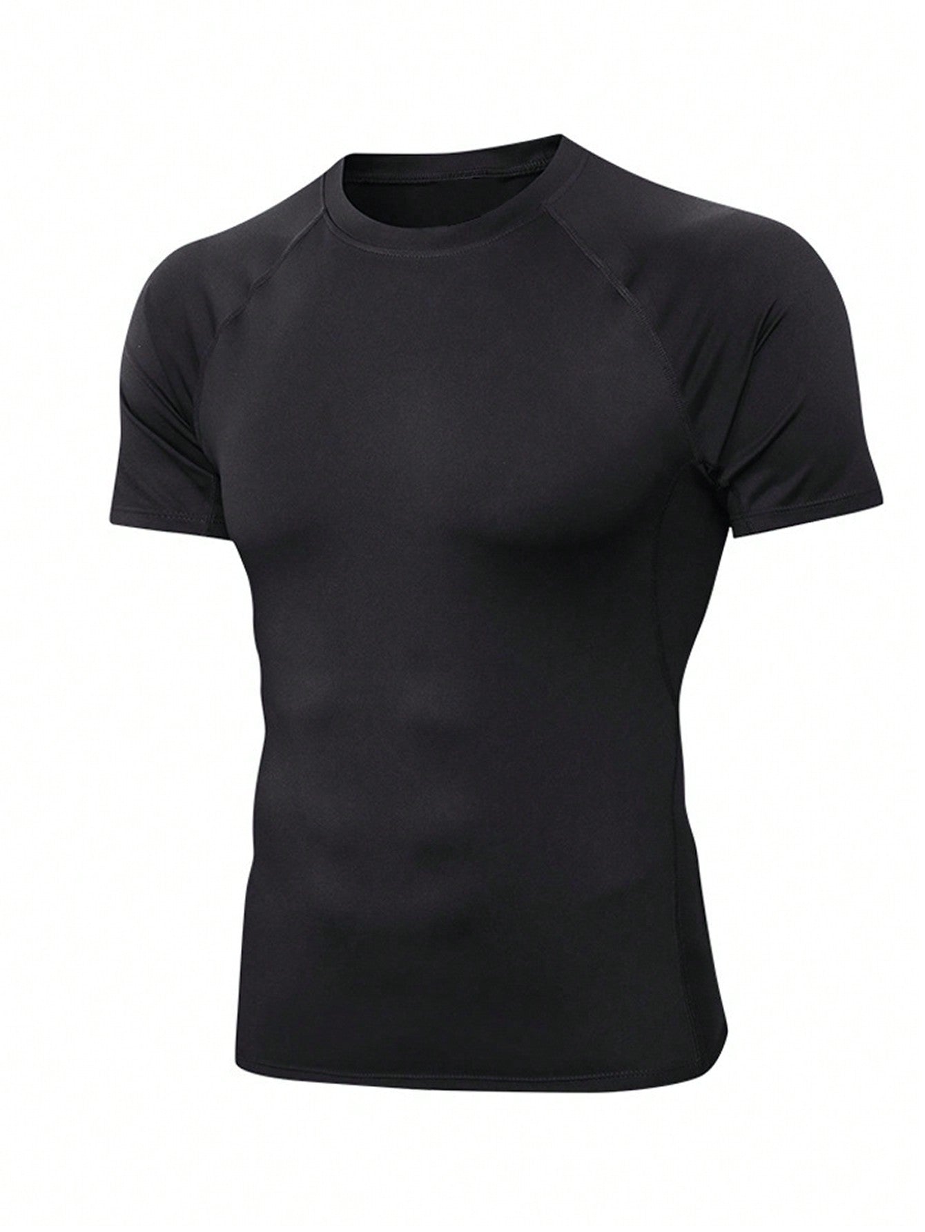 Sports Compression Short Sleeve Boyfriend Style Men's T-Shirt Gym Clothes Boyfriend Style Men Basic T Shirt