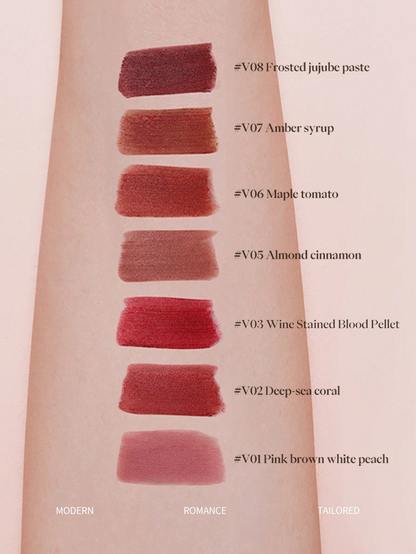 JOOCYEE Transfer-Proof Fluffy Matte Lip Gloss #V08 Frosting Jujube Paste  Velvet Creamy Texture Long Lasting  Lip Glaze