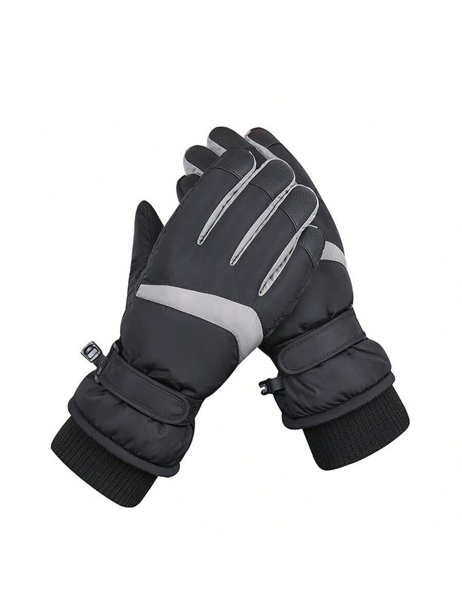 Winter Women's Ski Gloves, Windproof, Waterproof, Thickened, Warm, Touchscreen, Suitable For Skiing, Motorcycling, Snowboarding, Outdoor Sports, Riding Equipment,Black Gloves Thermal, Winter Gloves, Hand Warmer, Snow Gloves