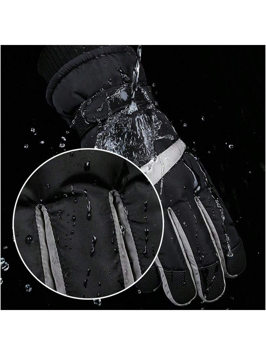 Winter Women's Ski Gloves, Windproof, Waterproof, Thickened, Warm, Touchscreen, Suitable For Skiing, Motorcycling, Snowboarding, Outdoor Sports, Riding Equipment,Black Gloves Thermal, Winter Gloves, Hand Warmer, Snow Gloves