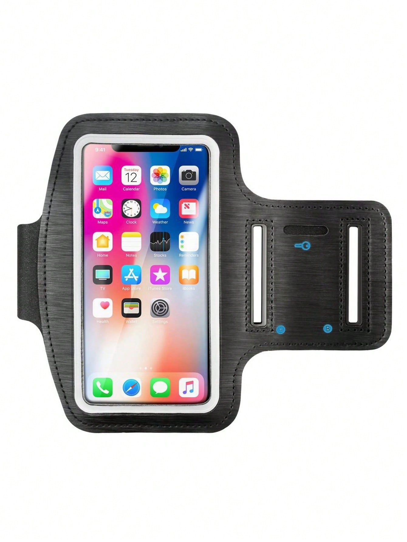 Insten Running Armband Cell Phone Holder for iPhone 15/15 Pro/14/14 Pro/13/13 Pro/12/12 Pro/11/11 Pro/X (up to 6.25