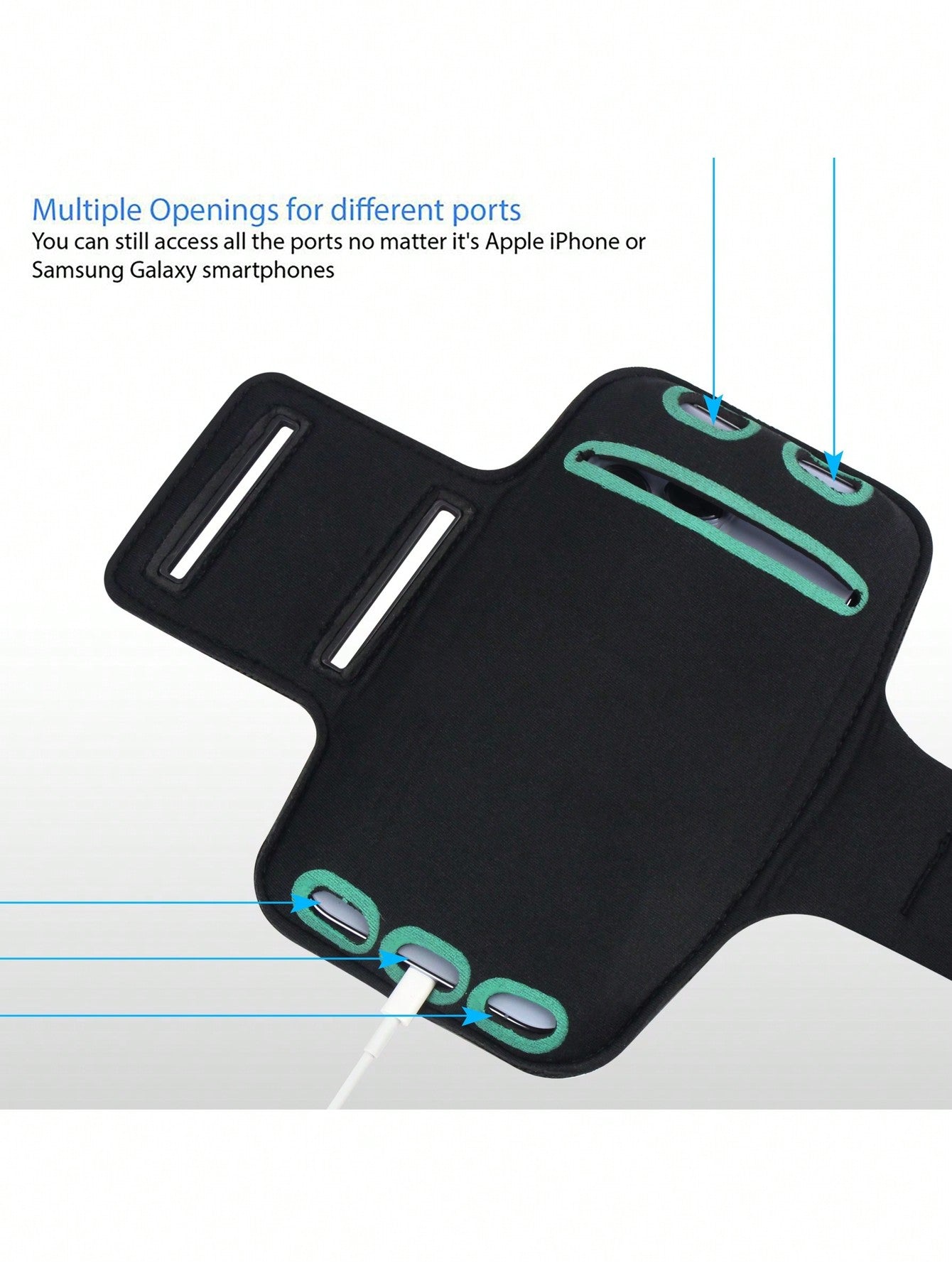 Insten Running Armband Cell Phone Holder for iPhone 15/15 Pro/14/14 Pro/13/13 Pro/12/12 Pro/11/11 Pro/X (up to 6.25