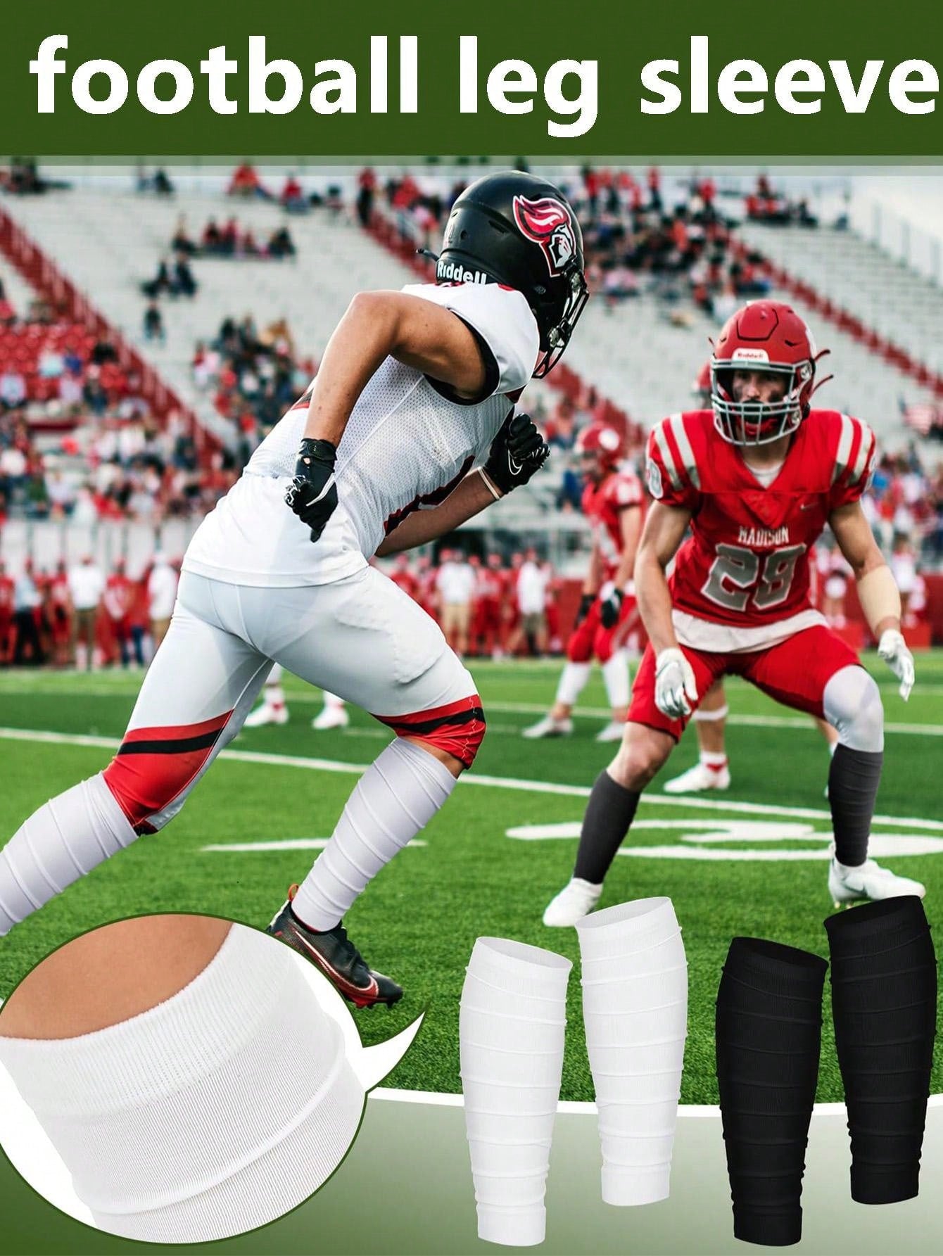 Sports Outdoor 1 Pair Leg Sleeves, Professional Soccer Socks For Training And Match, Athletic Compression Calf Guard, Moisture Wicking Support For Men, Suitable For Soccer, Rugby And Other Sports, Multiple Colors Available