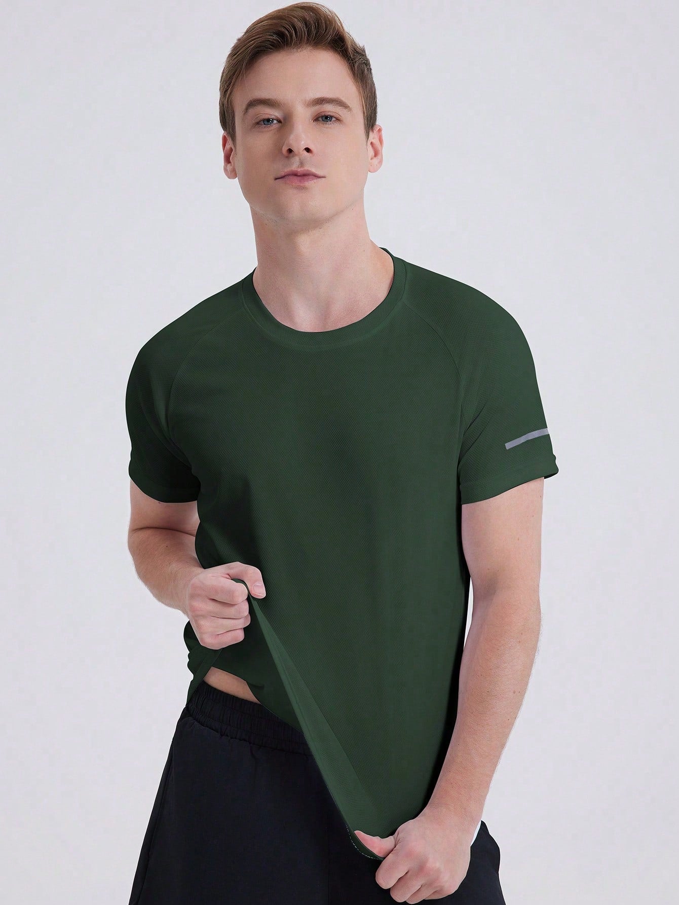 Boyfriend Style Men's Casual Fitness Outdoor Sports Quick Dry Training Running High Stretch Loose Short Sleeve T-Shirt Gym Clothes Boyfriend Style Men Basic T Shirt