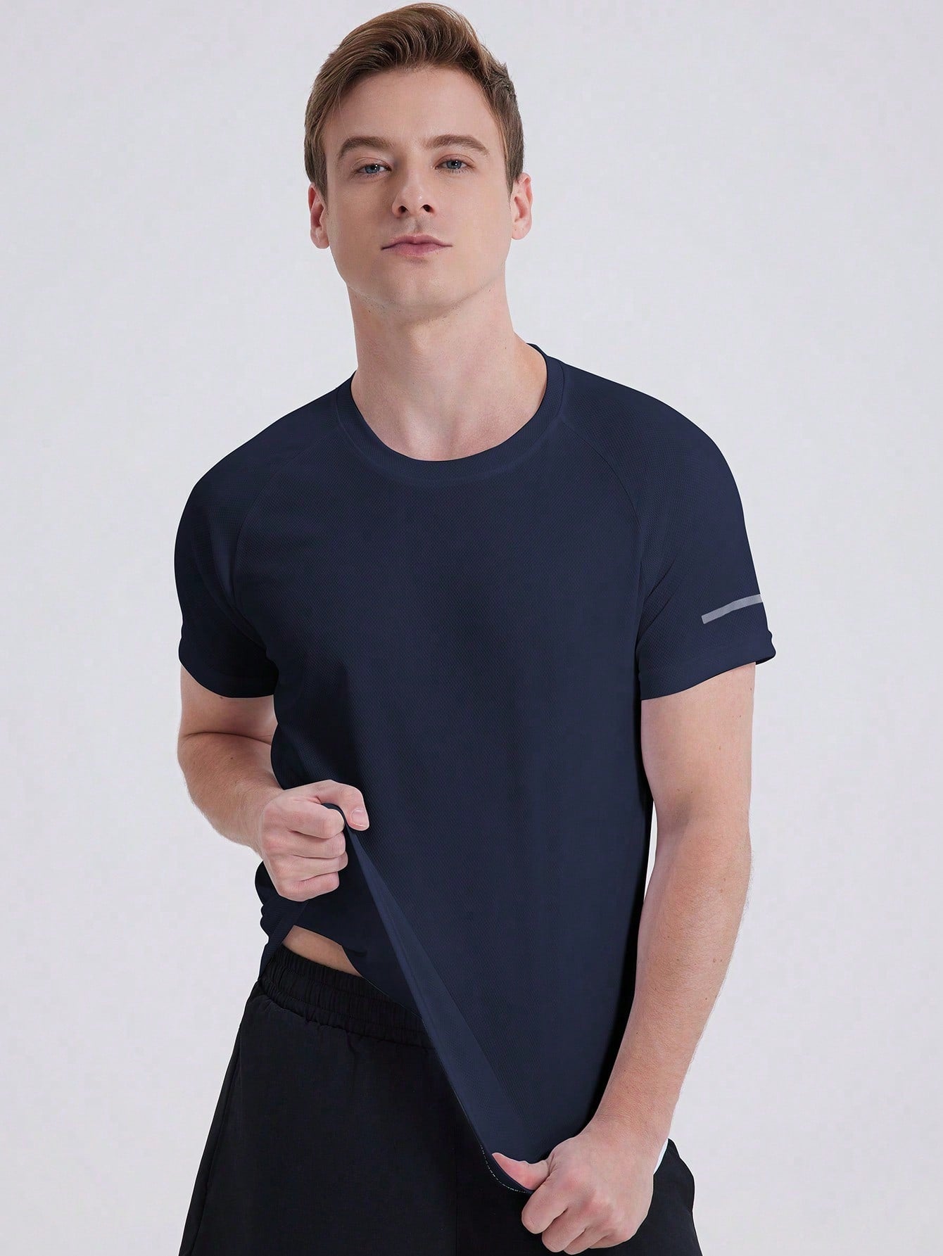 Boyfriend Style Men's Casual Fitness Outdoor Sports Quick Dry Training Running High Stretch Loose Short Sleeve T-Shirt Gym Clothes Boyfriend Style Men Basic T Shirt