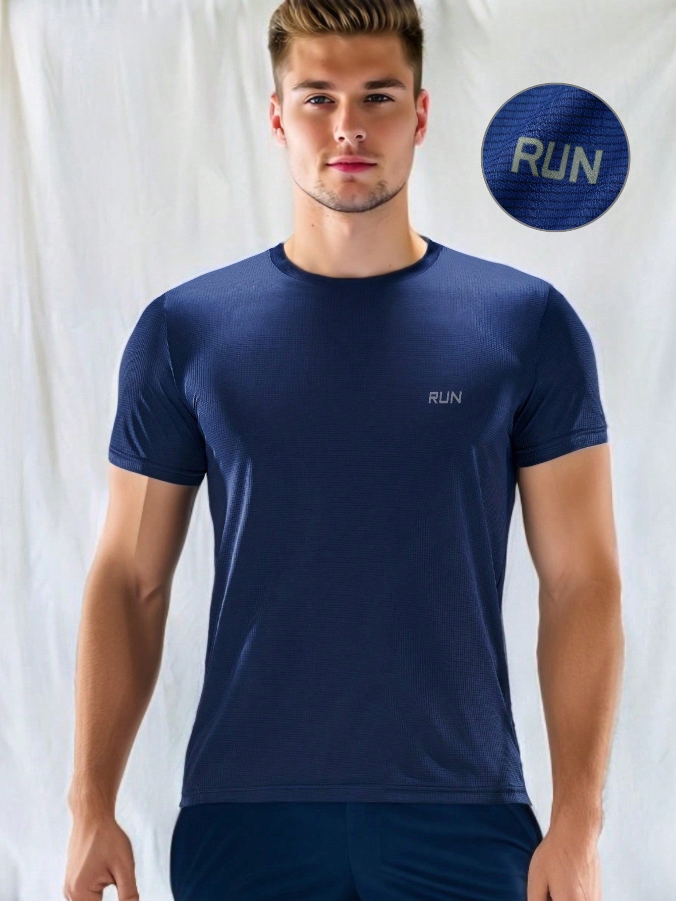 Men's Sports Fitness Outfit, Trendy Casual Workout T-Shirt