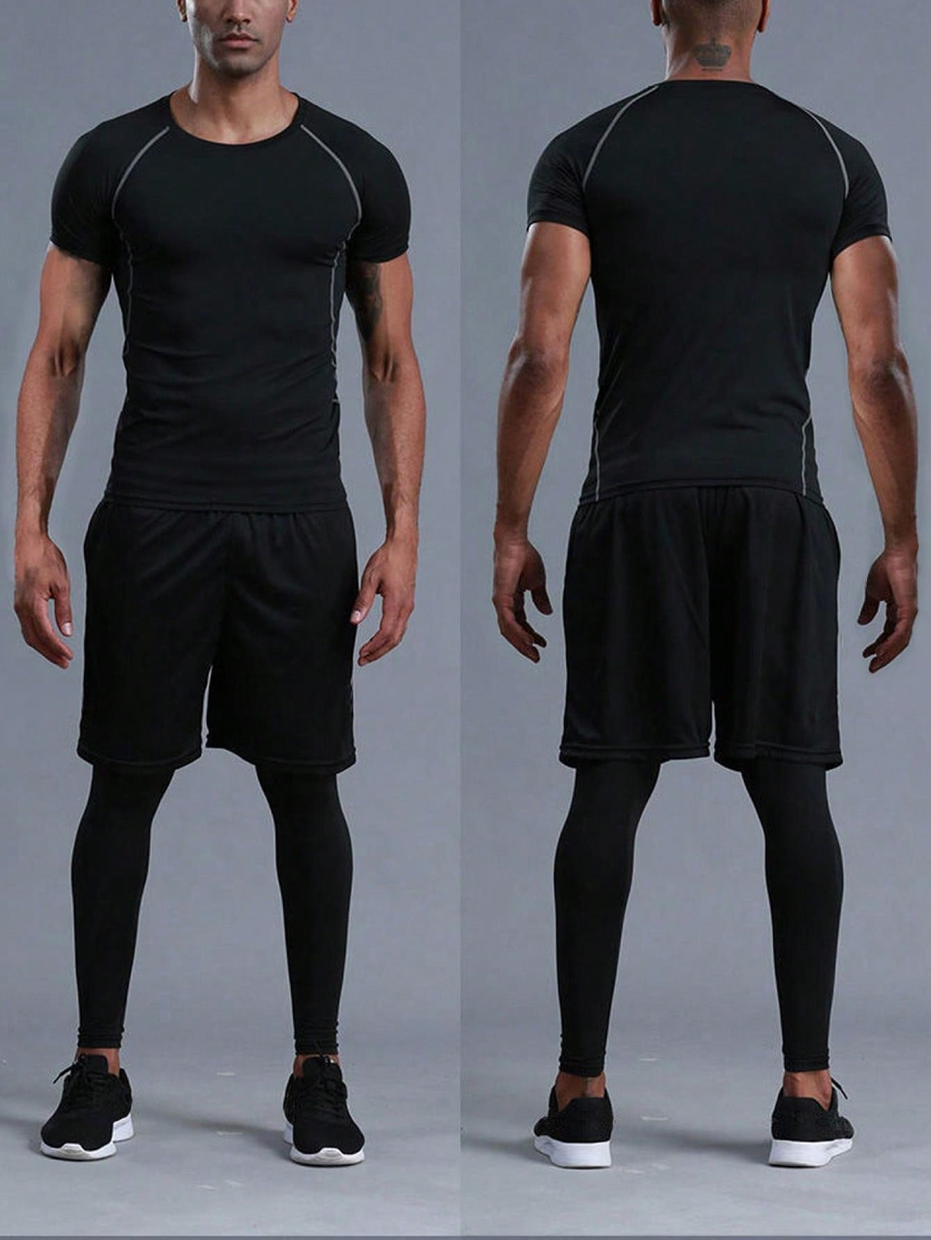 3pcs/Set Boyfriend Style Men's Quick-Drying Athletic Suit For Autumn