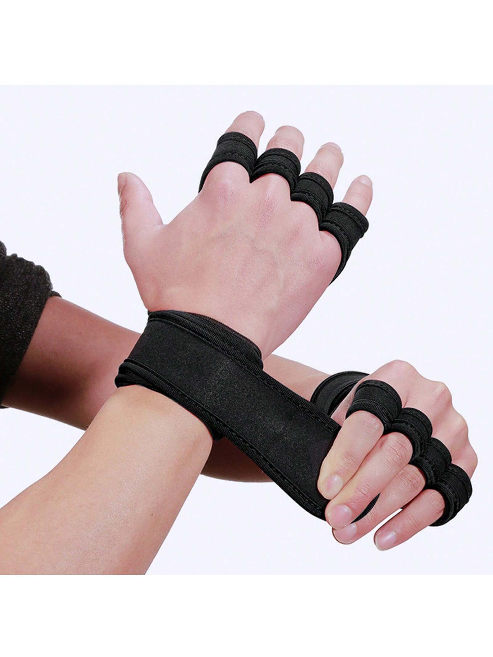 1 Pair Sports Cross Training Wrist Support Weightlifting And Fitness Cycling Silicone Gym Gloves For Men And Women