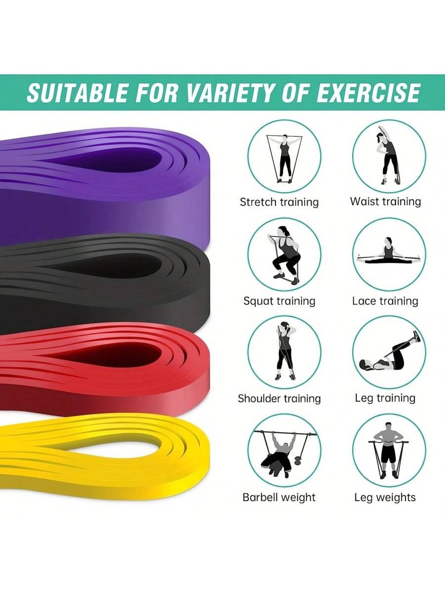 1pc Fitness Elastic Band For Strength Training, Yoga, Stretching, Portable