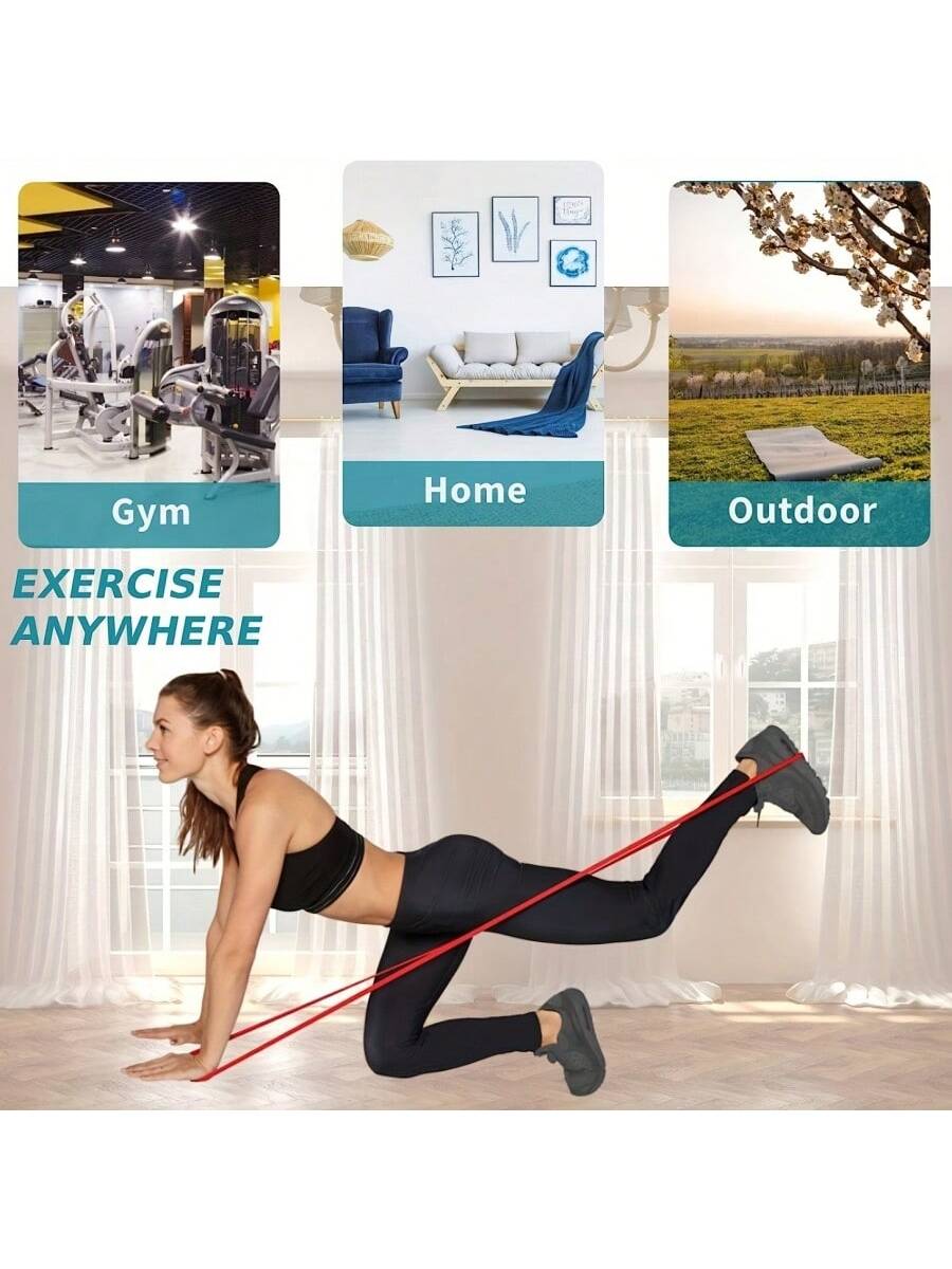 1pc Fitness Elastic Band For Strength Training, Yoga, Stretching, Portable