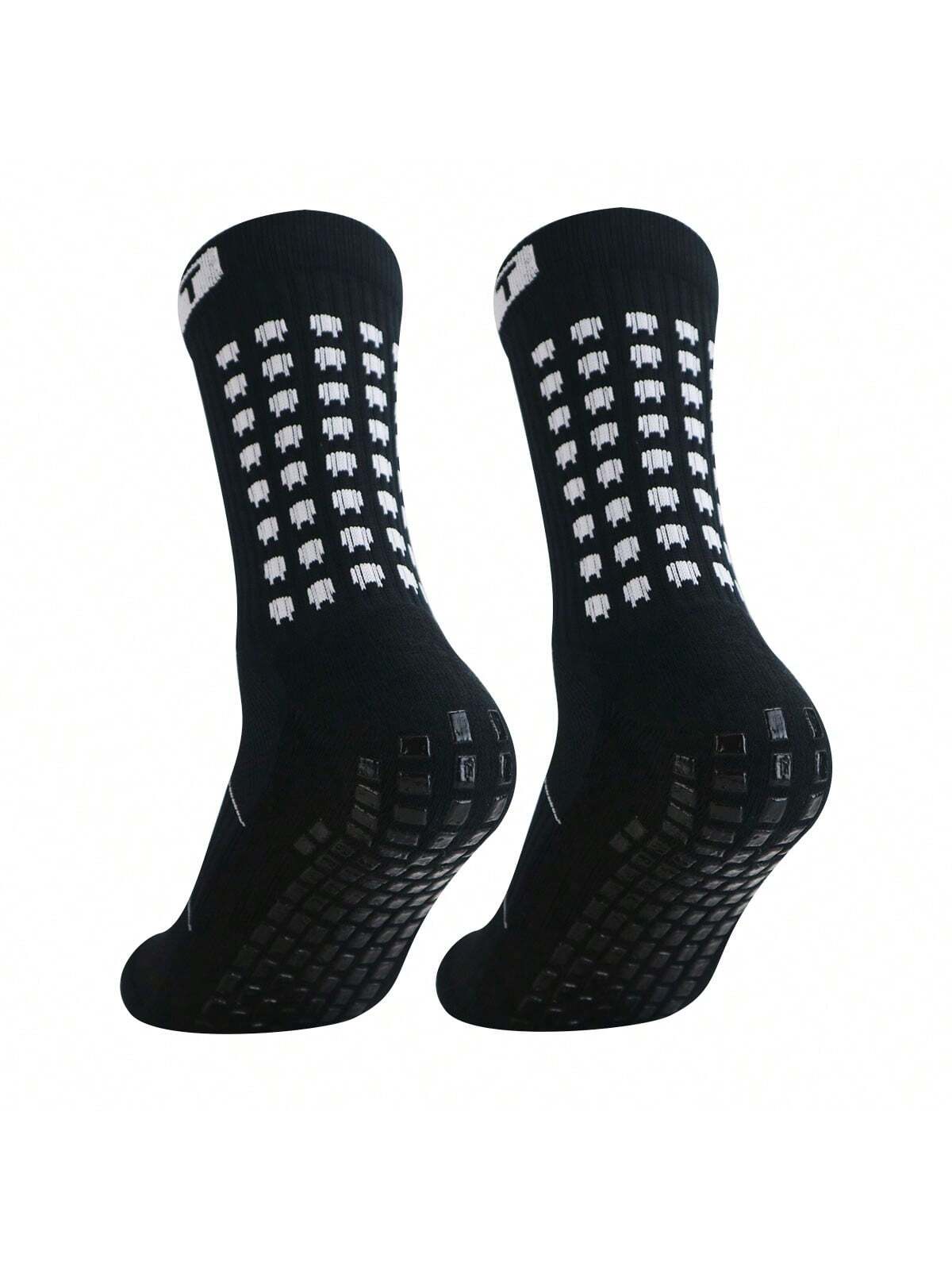 Sports Outdoor 1set Soccer Socks With Shin Guard, Anti-Slip Football Leg Sleeve