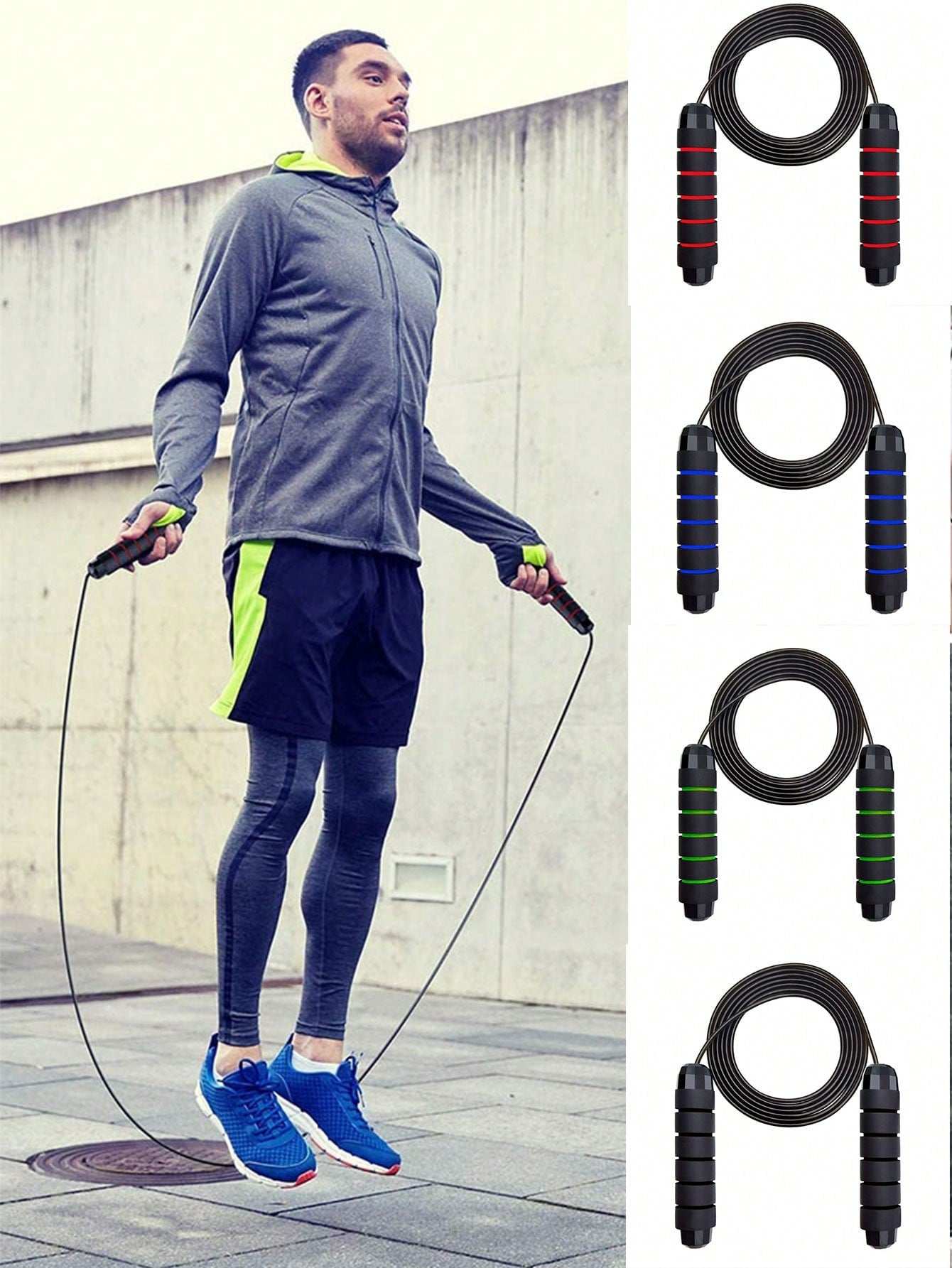 1pc Grip Bearing Speed ABS Jump Skipping Rope