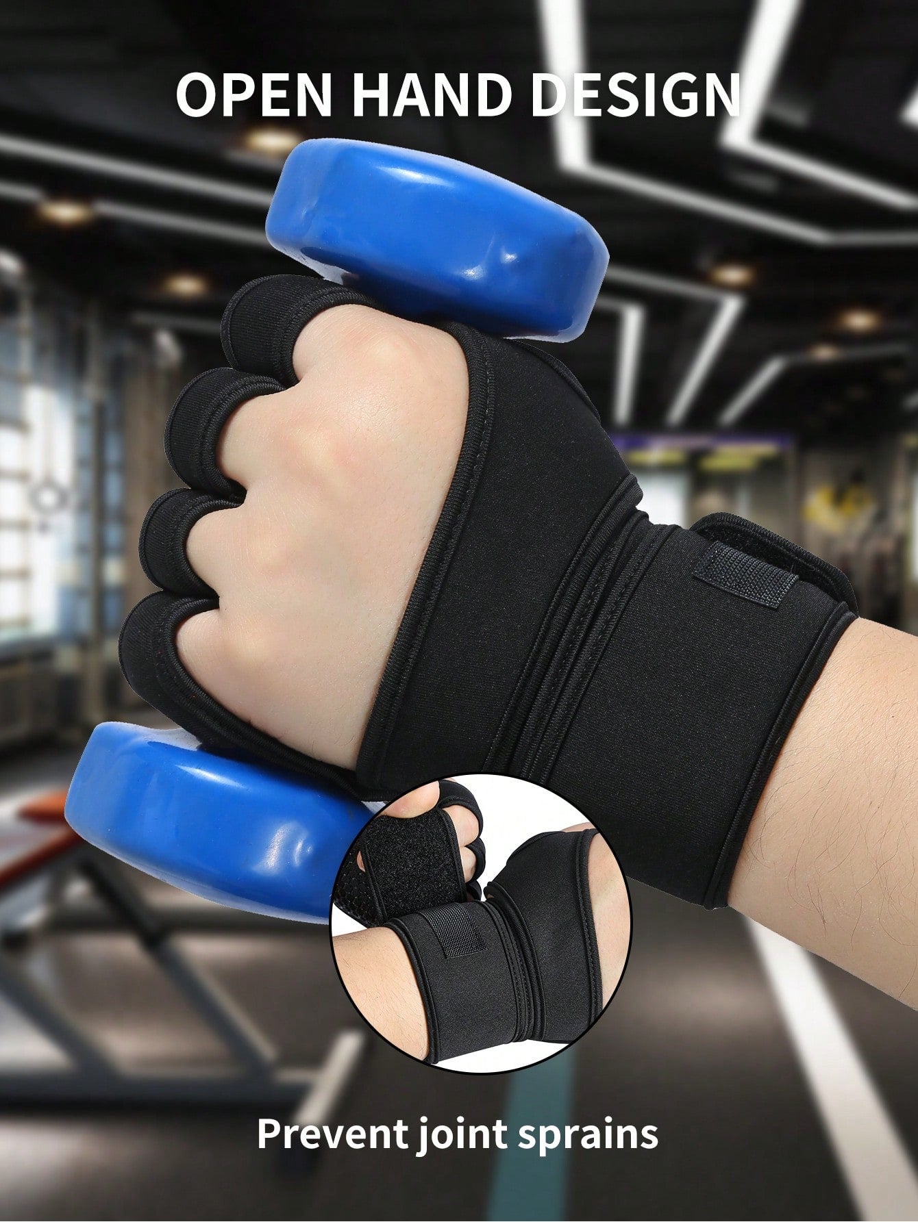 1pair Gym Training Gloves With Pull-Up Assist Bands For Men And Women, Grip