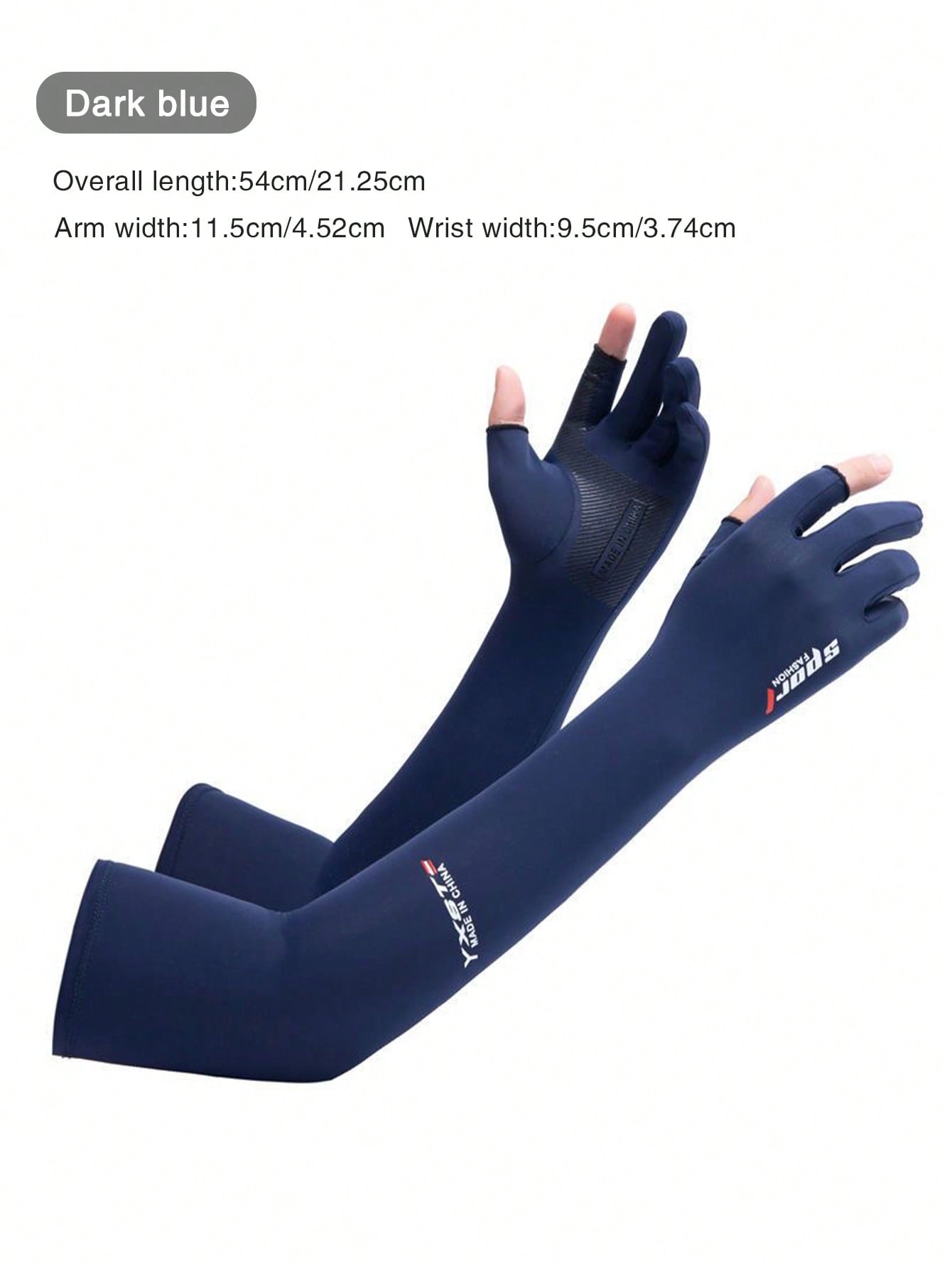 1pc Summer Cooling Arm Sleeves Uv Protection Ice Silk Driving Gloves Long Sports Sleeve For Men