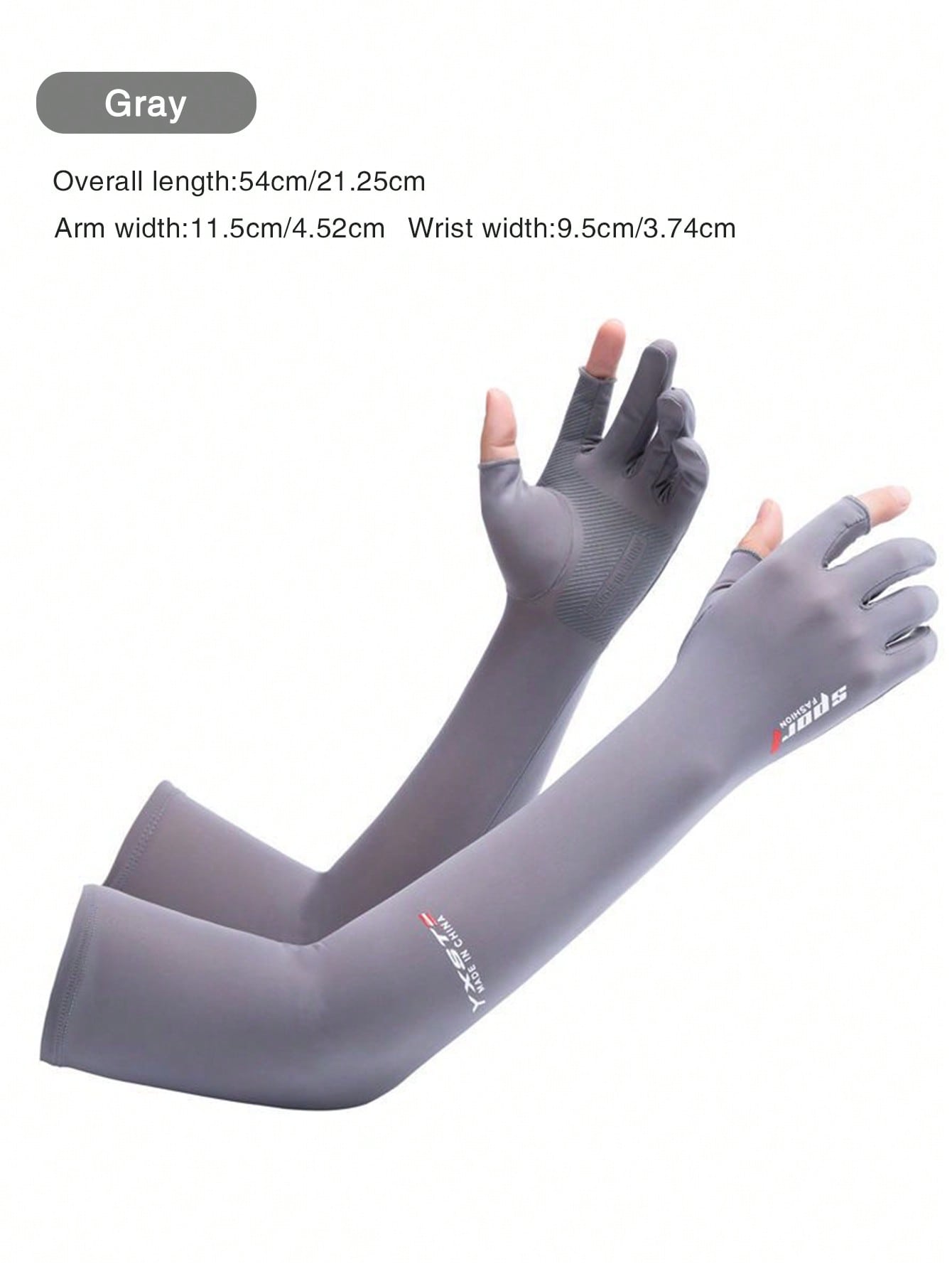 1pc Summer Cooling Arm Sleeves Uv Protection Ice Silk Driving Gloves Long Sports Sleeve For Men