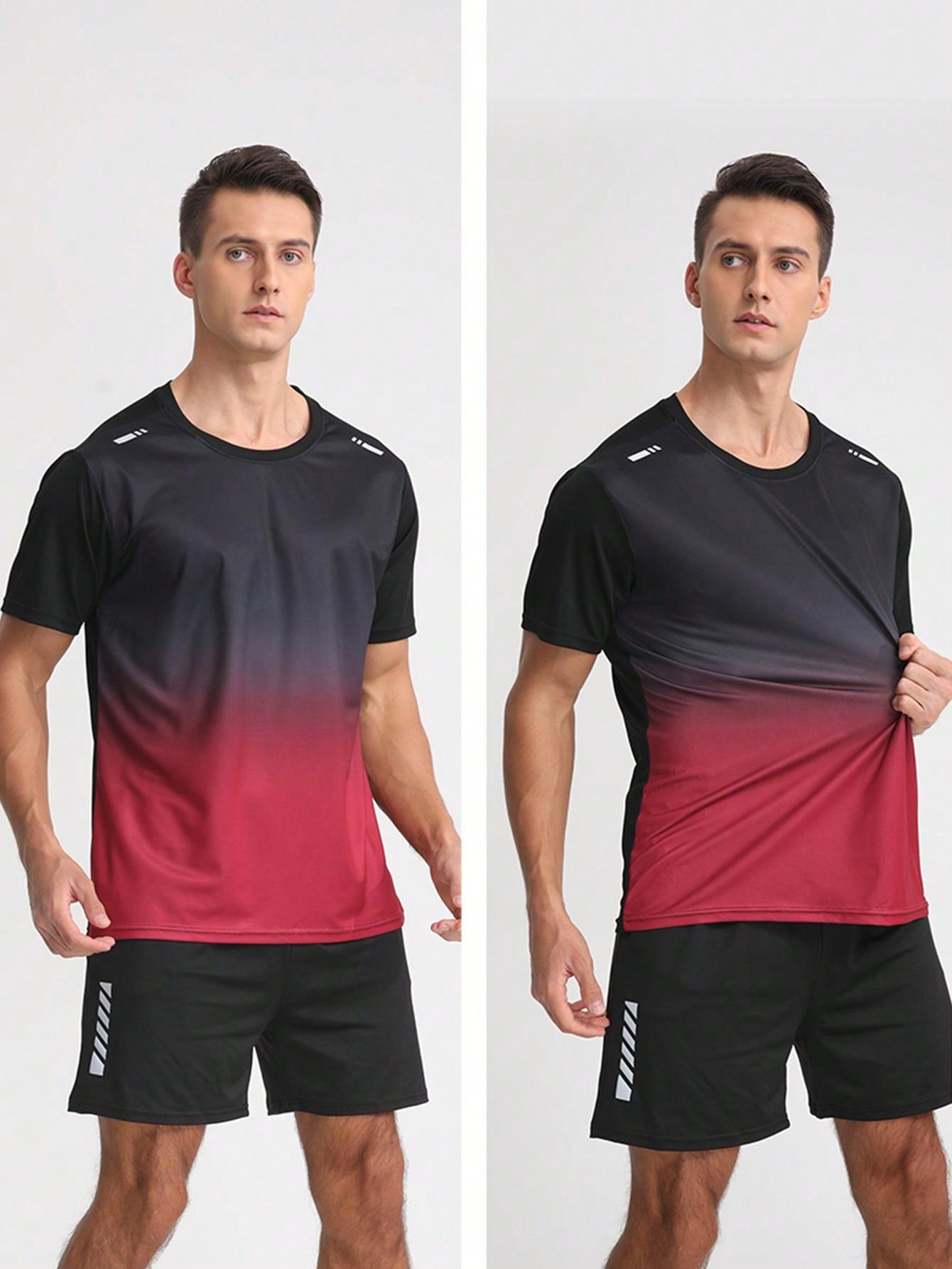 Boyfriend Style Men Quick-Dry Short Sleeve Sports T-Shirt Loose Fitness Running Basketball Training Clothes For Summer