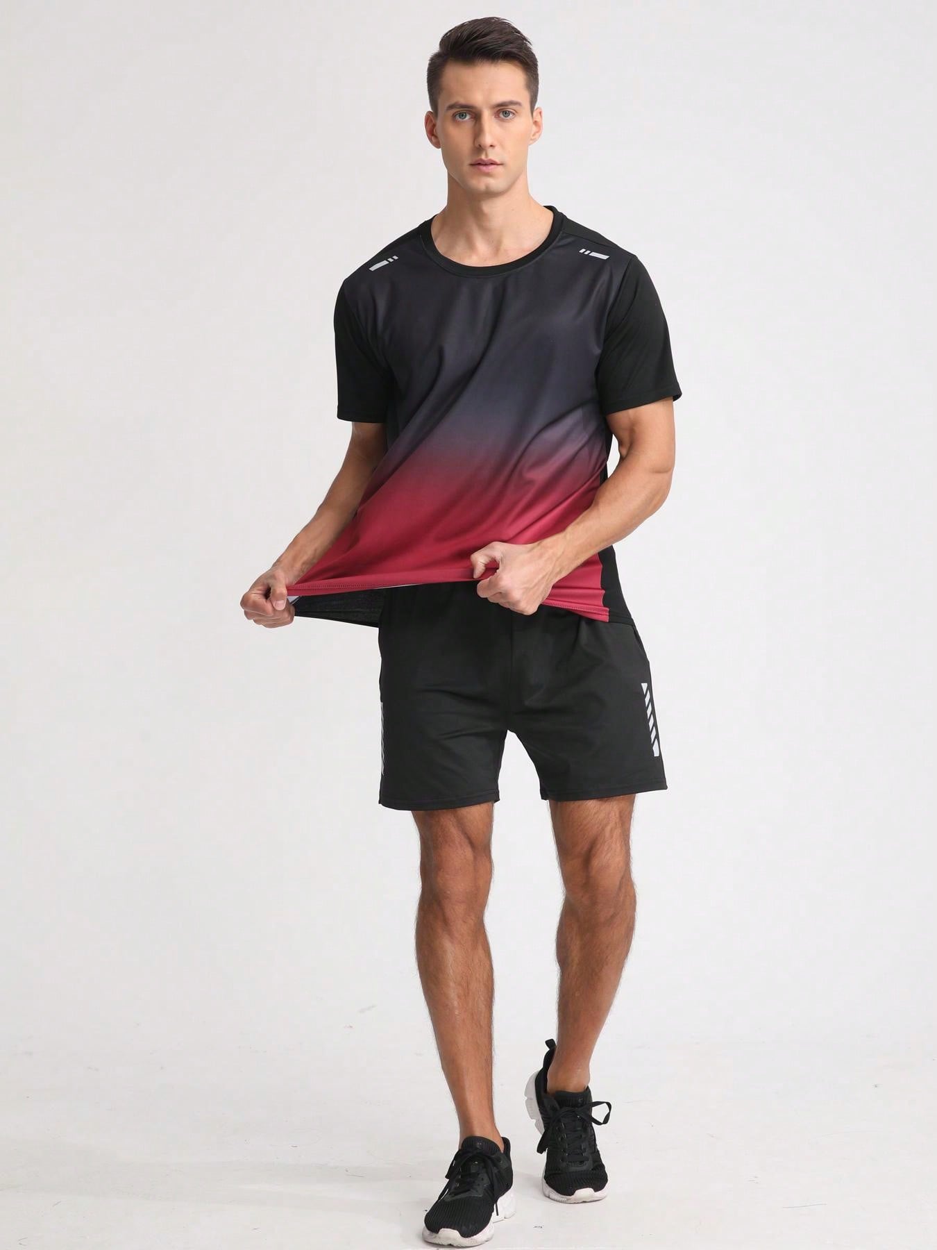 Boyfriend Style Men Quick-Dry Short Sleeve Sports T-Shirt Loose Fitness Running Basketball Training Clothes For Summer