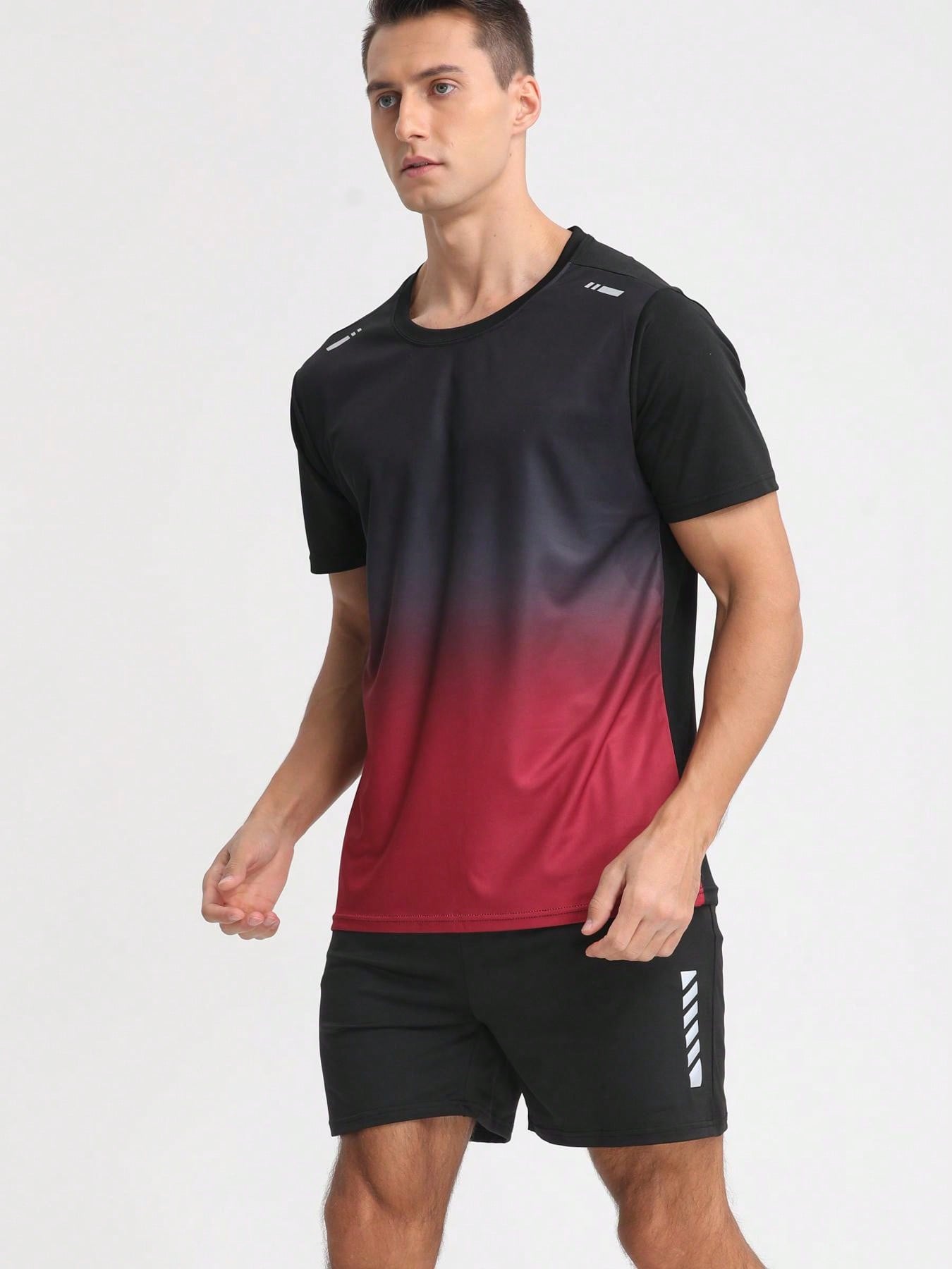 Boyfriend Style Men Quick-Dry Short Sleeve Sports T-Shirt Loose Fitness Running Basketball Training Clothes For Summer