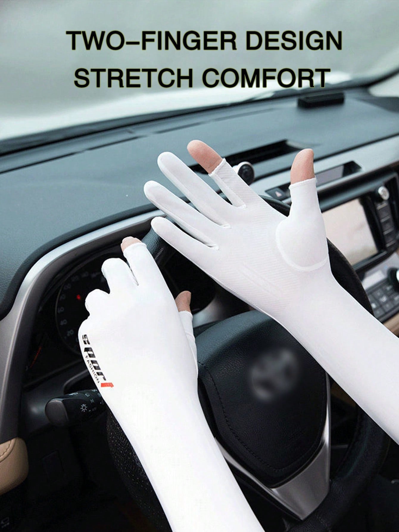 1pc Summer Cooling Arm Sleeves Uv Protection Ice Silk Driving Gloves Long Sports Sleeve For Men