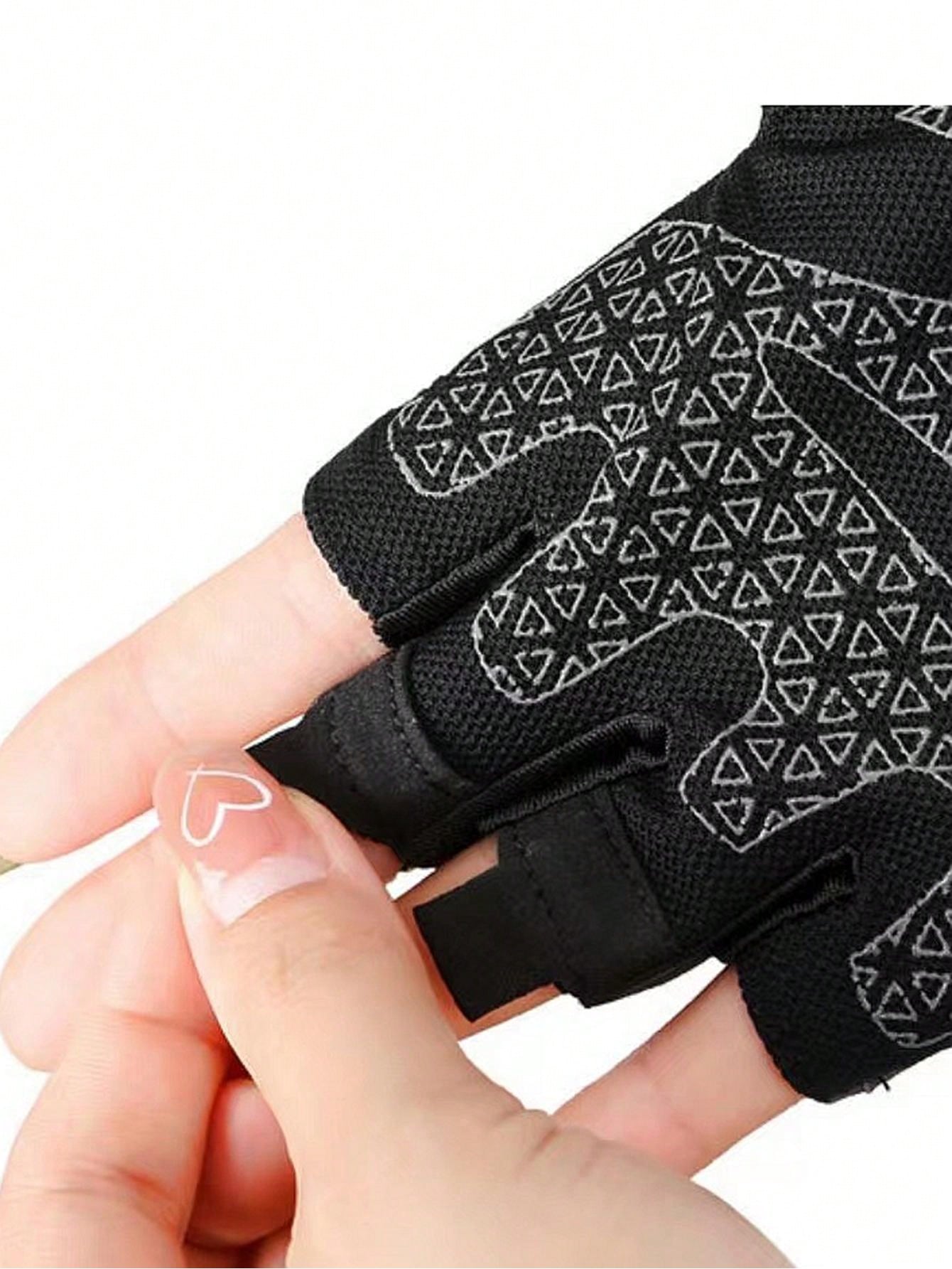 1 Pair Unisex Half Finger Outdoor Sports Gloves For Riding, Fitness, Anti-Friction, Fishing, And Cycling