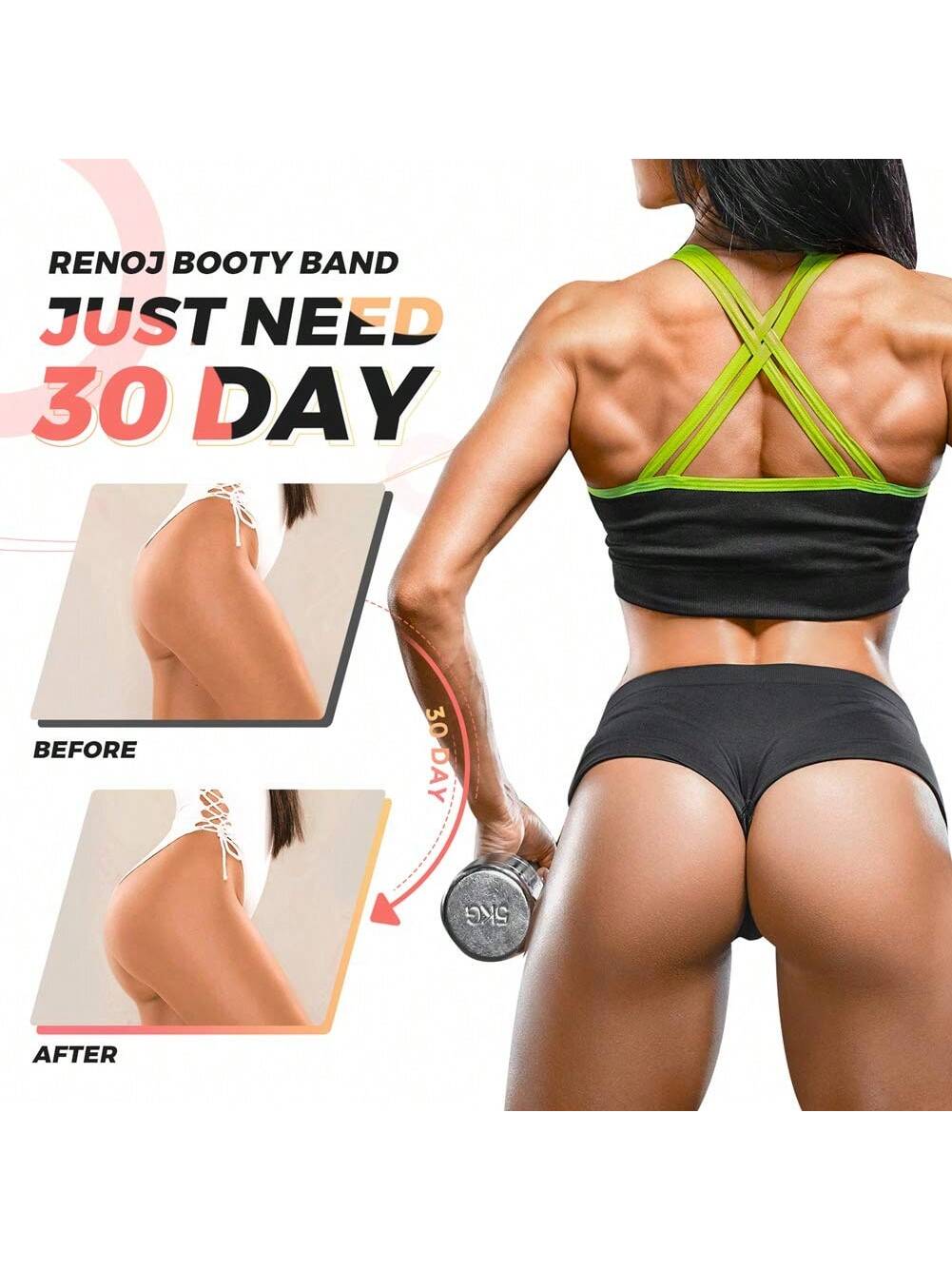 Resistance Bands, Exercise Workout Bands For Women And Men, Stretch Bands For Booty Legs, Pilates Flexbands