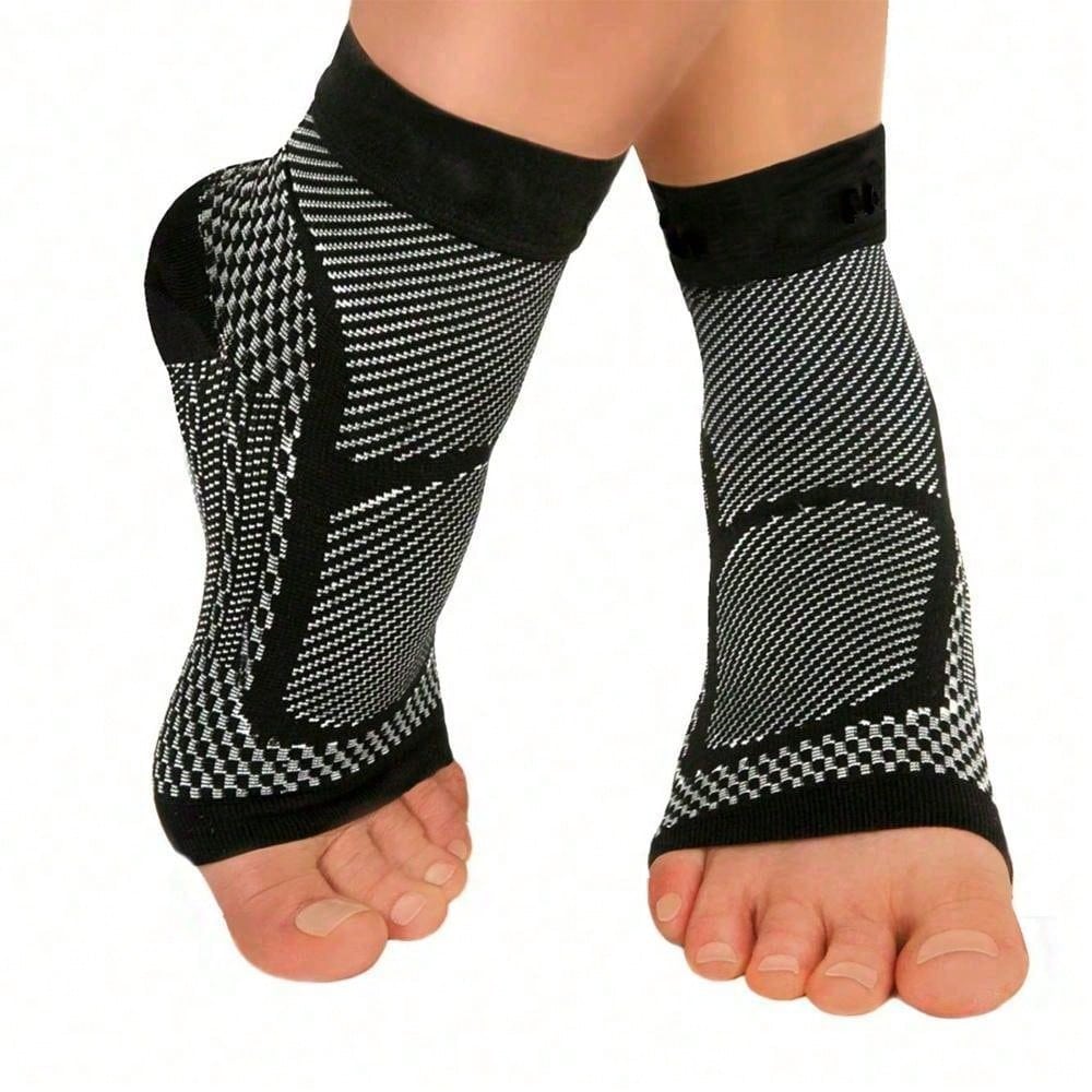 1 Pair Sport Compression Socks, 20-30 MmHg Foot Compression Sleeves For Ankle/Heel Support