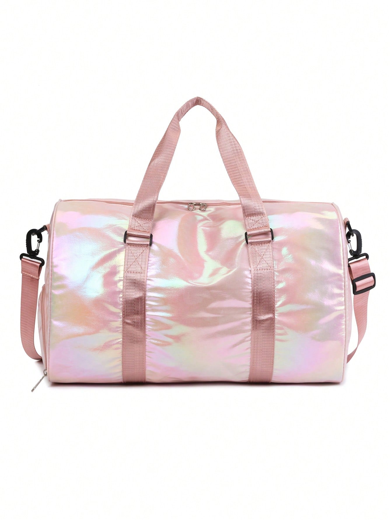 1pc Girl's Colorful Luminous Surface Travel Bag With Large Capacity For Daily Use As Handbag, Luggage, Casual Sports And Fitness Bag, Shoulder Or Crossbody Bag