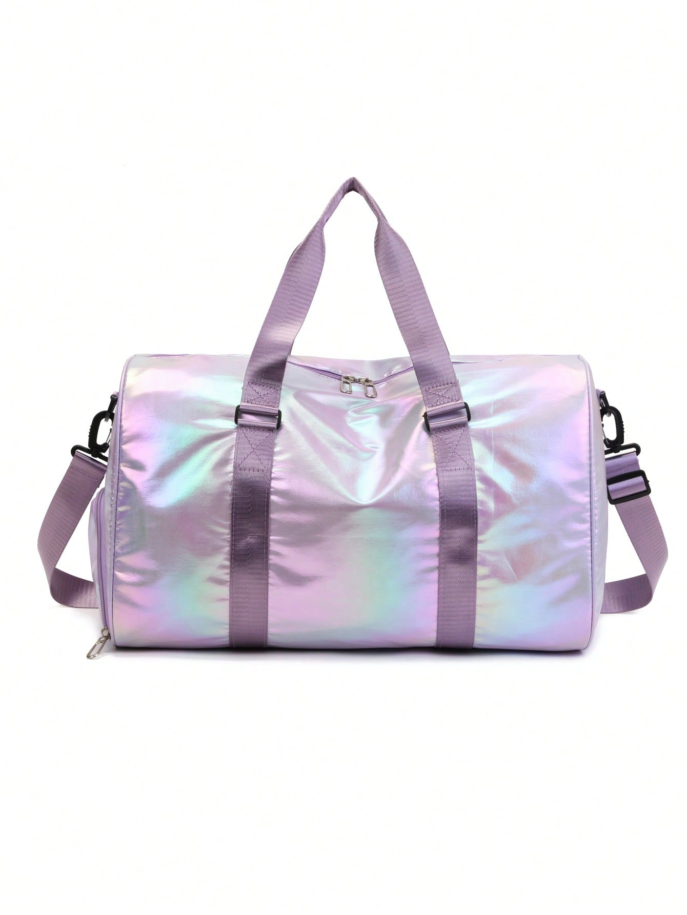 1pc Girl's Colorful Luminous Surface Travel Bag With Large Capacity For Daily Use As Handbag, Luggage, Casual Sports And Fitness Bag, Shoulder Or Crossbody Bag