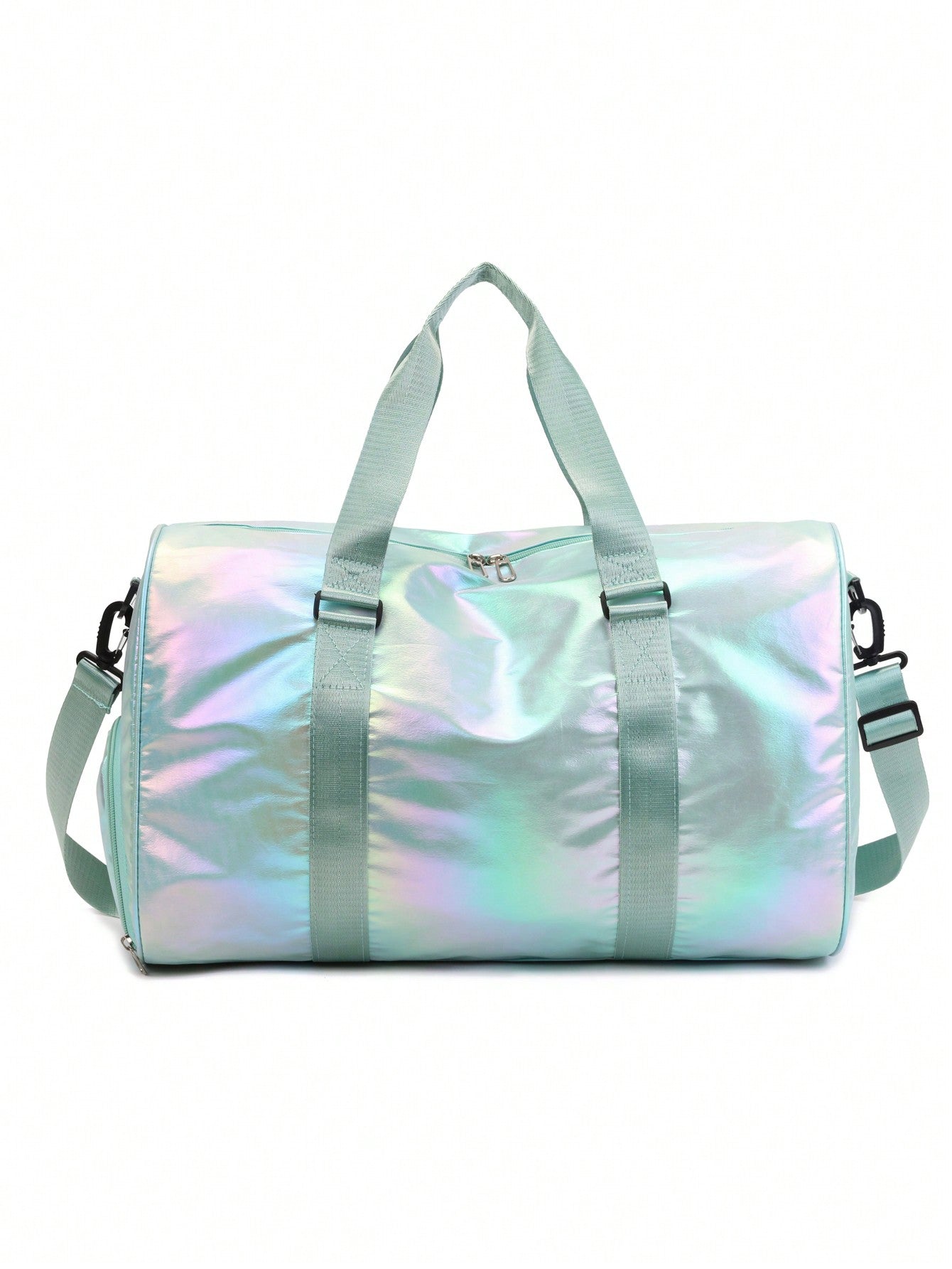 1pc Girl's Colorful Luminous Surface Travel Bag With Large Capacity For Daily Use As Handbag, Luggage, Casual Sports And Fitness Bag, Shoulder Or Crossbody Bag