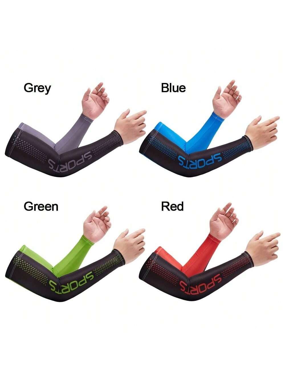 1Pair Cooling Arm Sleeves Cover Men Sports Running UV Sun Protection Outdoor Fishing Cycling Sleeves